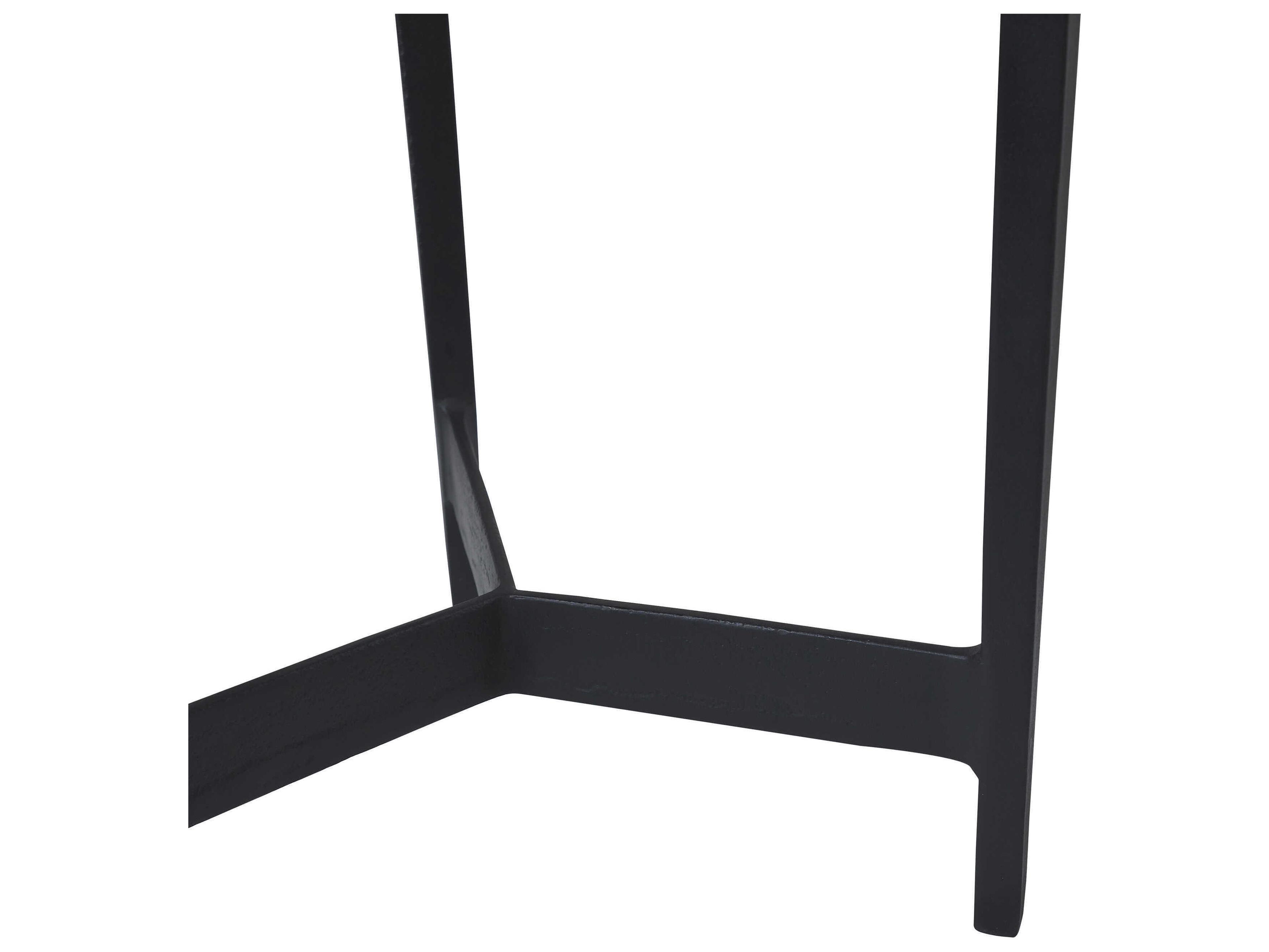 Renwil Arryn Round Marble Black End Table