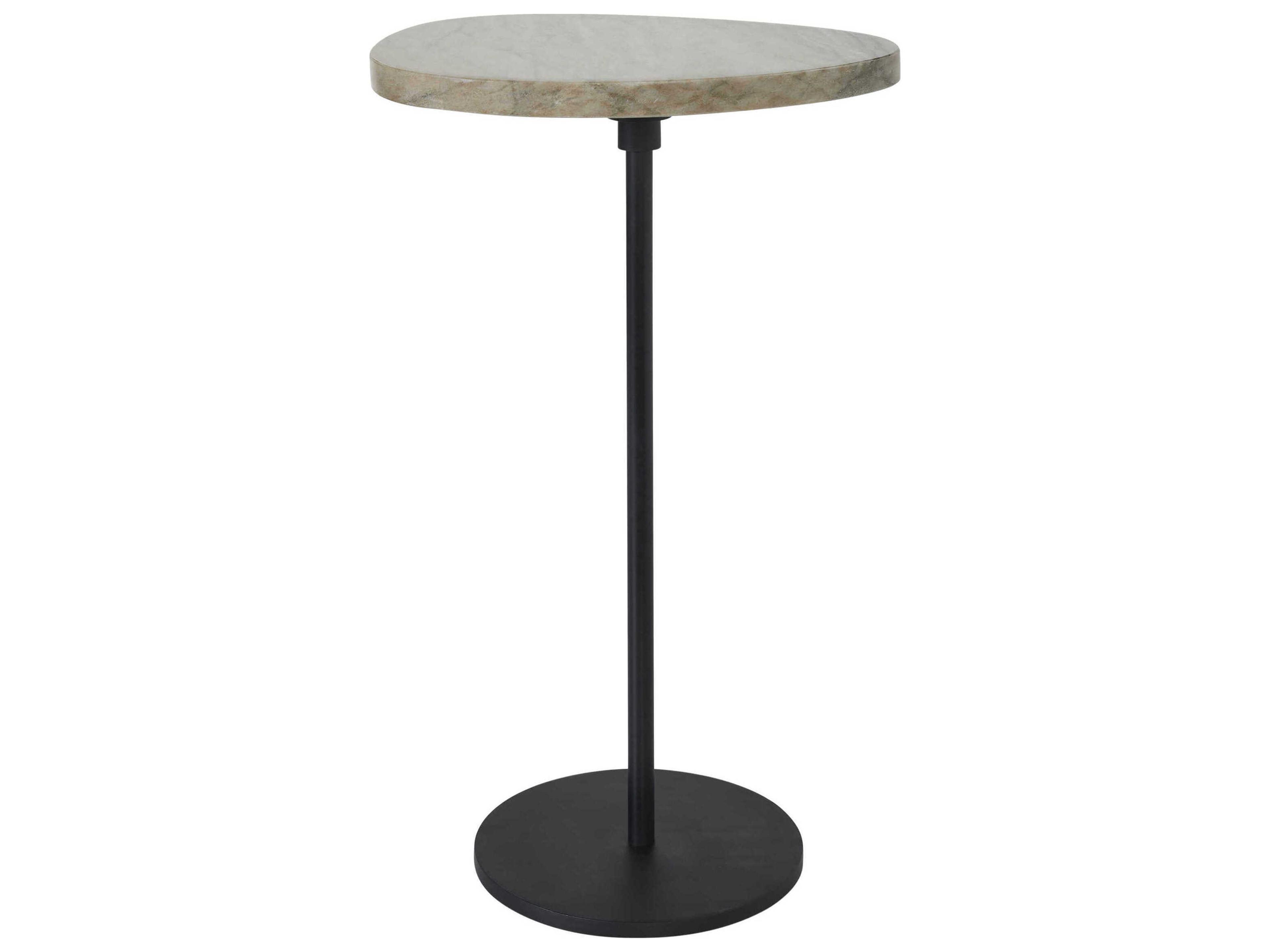 Bethany Marble Venezia Brown Black End Table