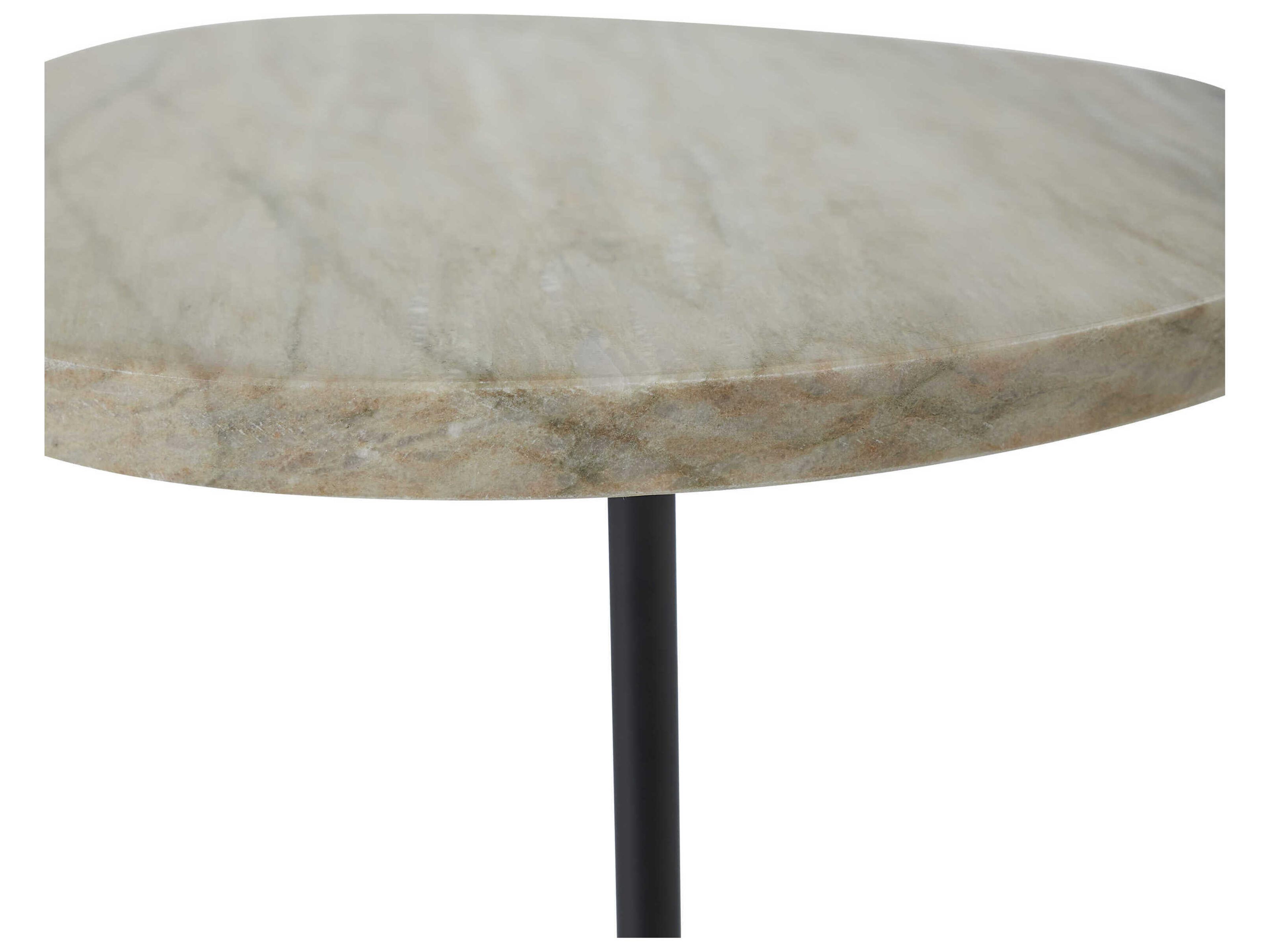 Renwil Bethany Marble Venezia Brown Black End Table