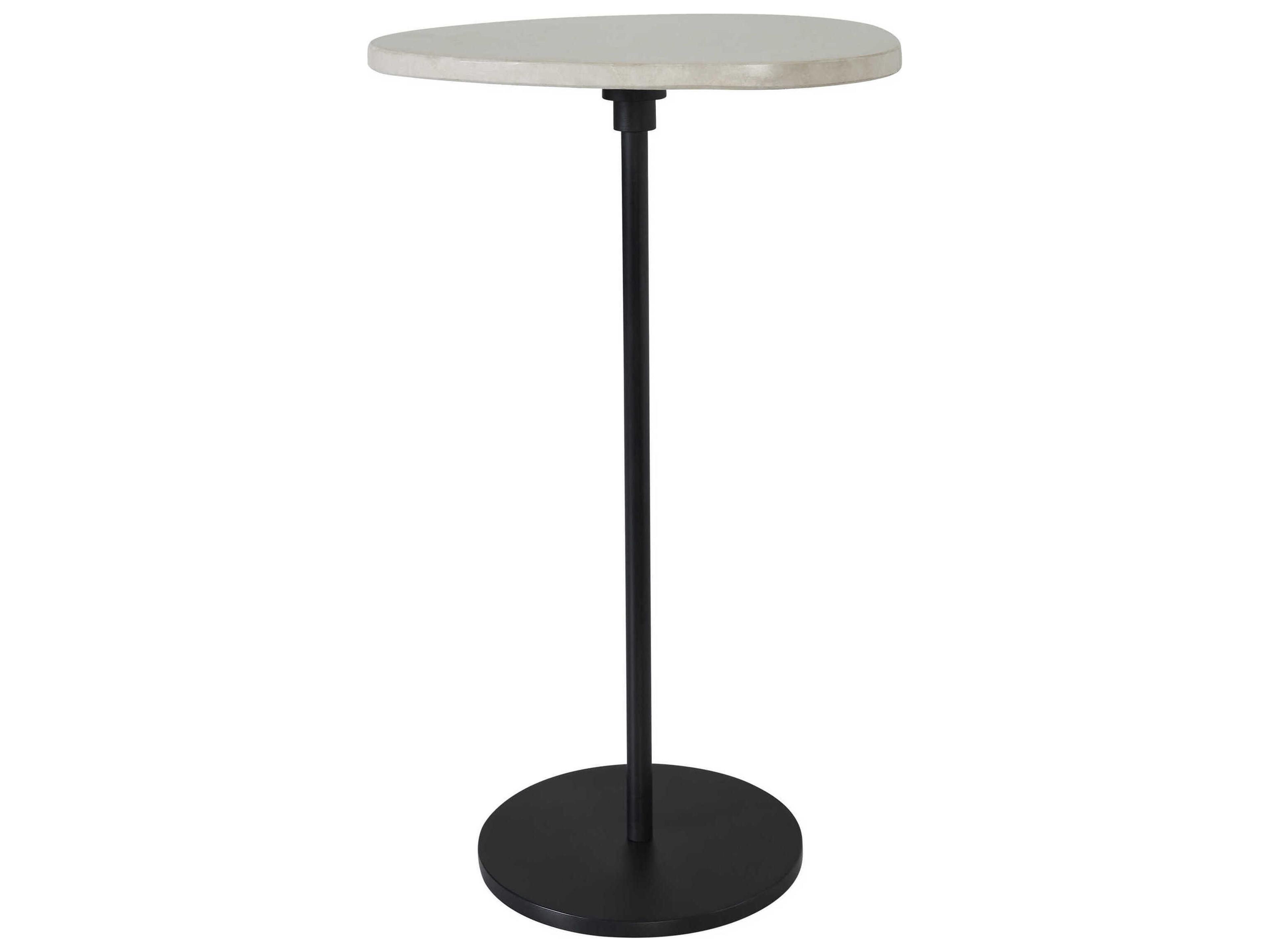 Renwil Chelsea Marble Botticino Beige Black End Table