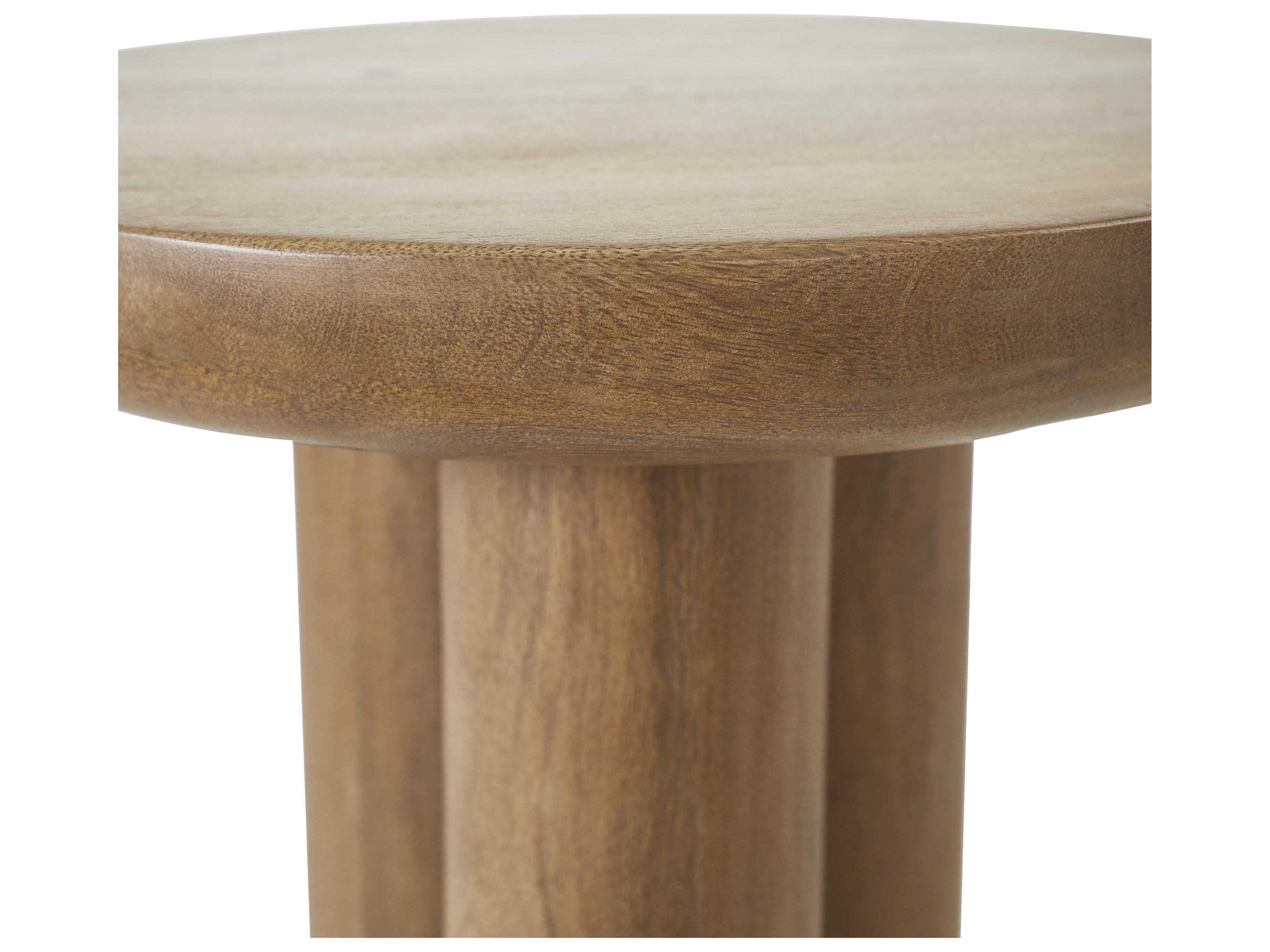 Renwil Honey Round Wood Light Brown End Table
