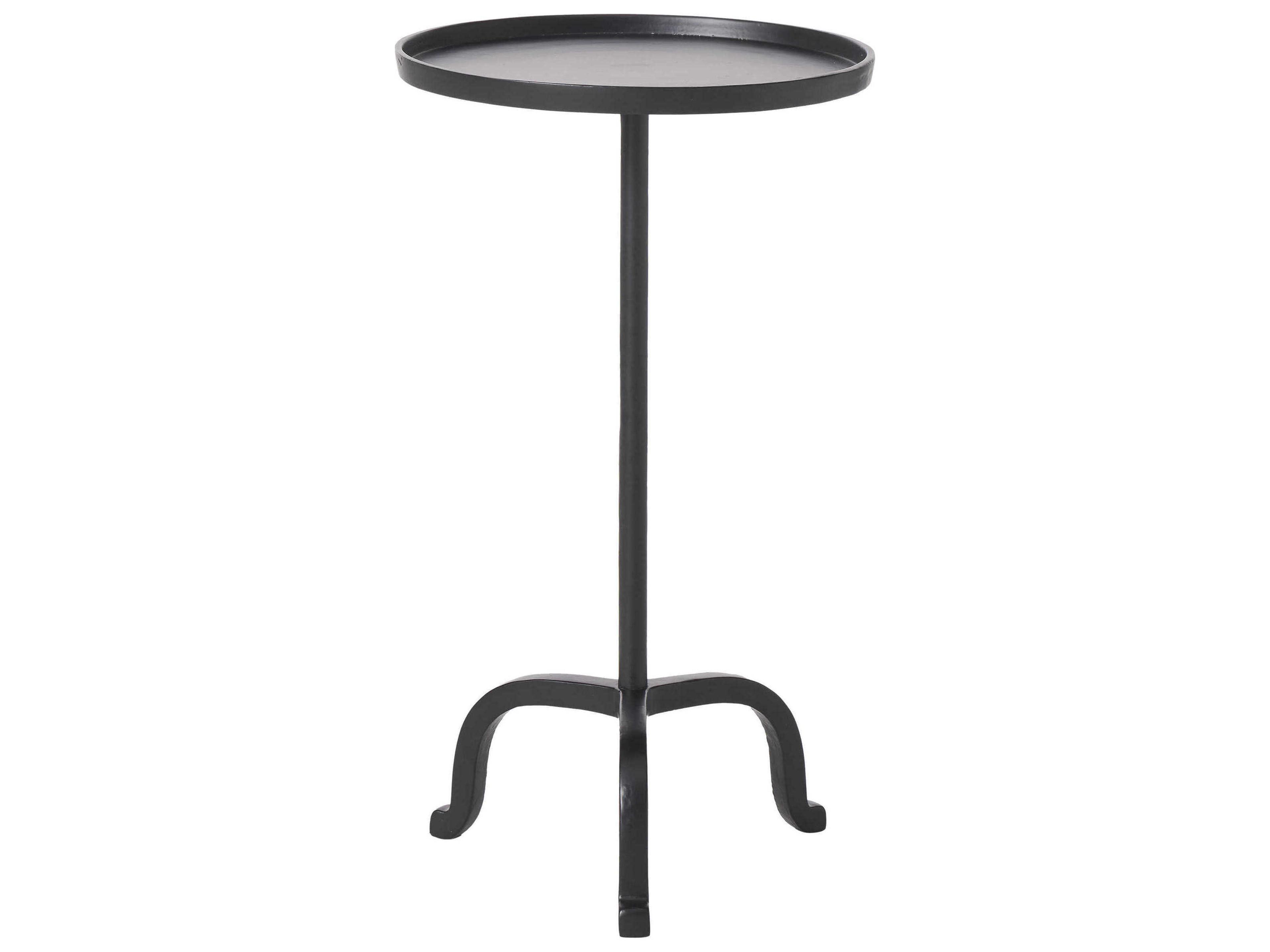 Renwil Myra Round Metal Matte Black End Table