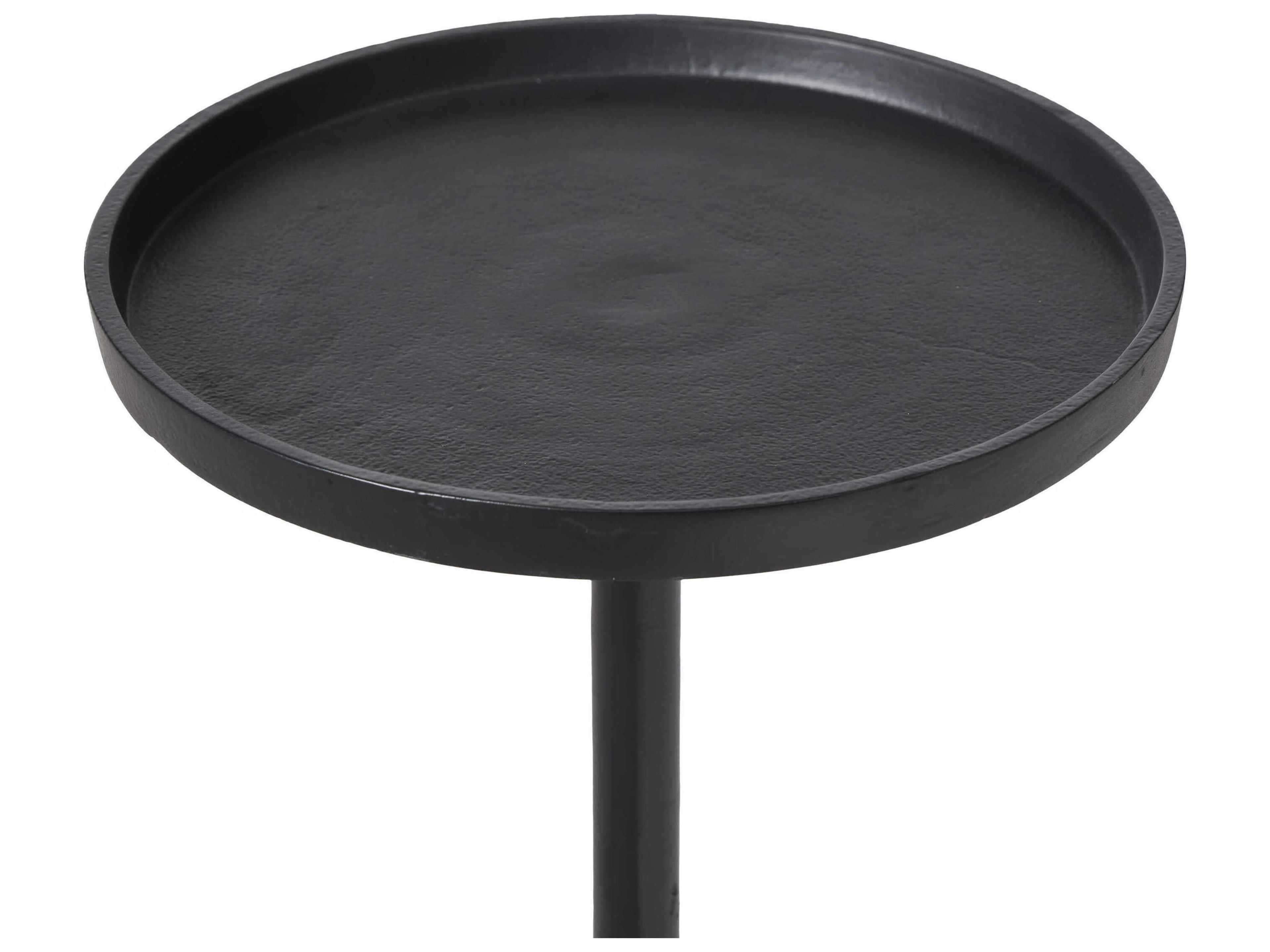 Renwil Myra Round Metal Matte Black End Table