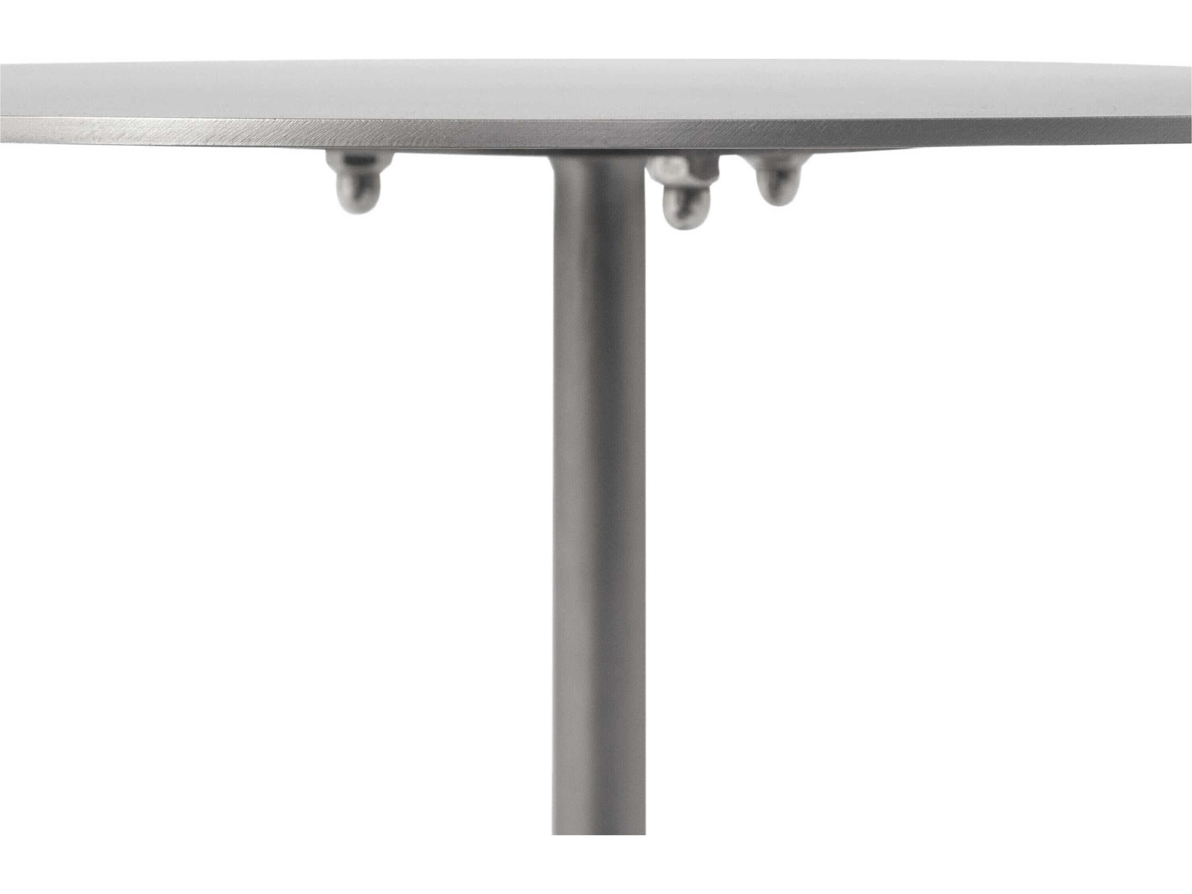 Renwil Aiden Round Metal Nickle End Table