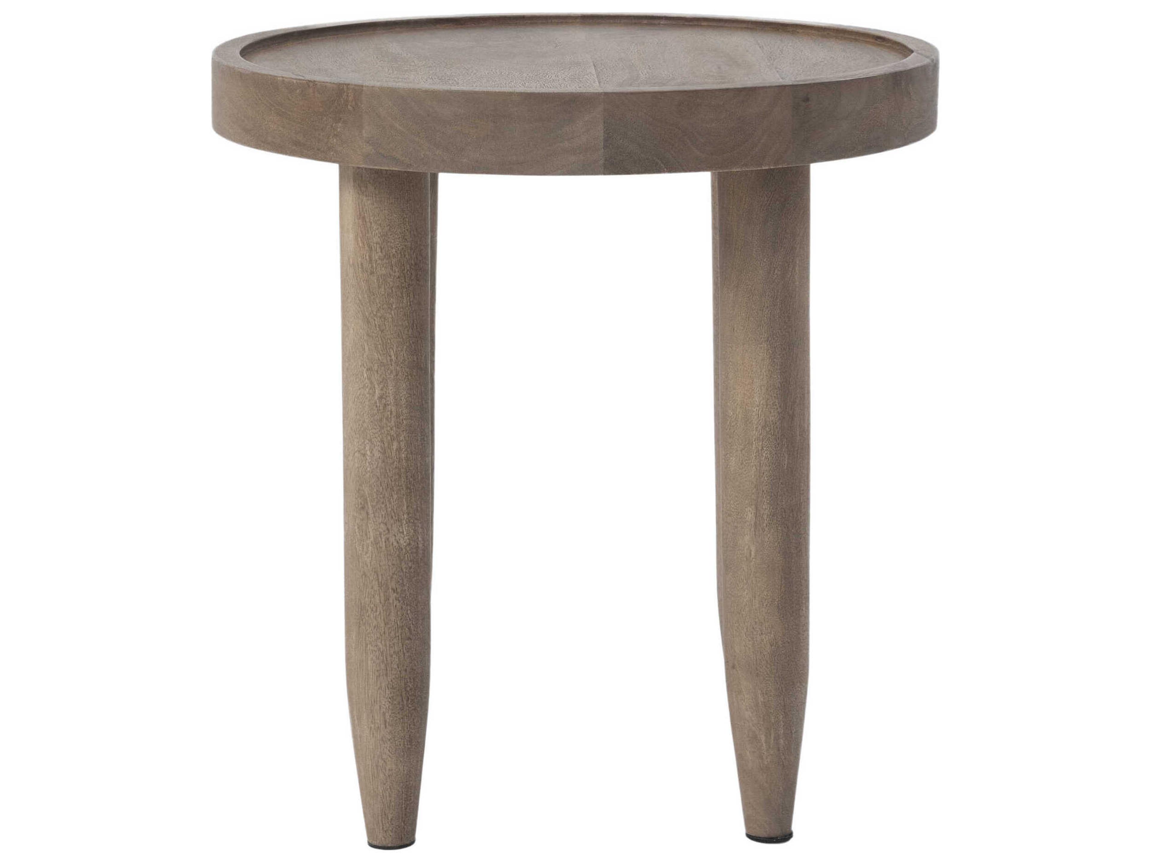 Renwil Cicoria Round Wood Light Brown End Table