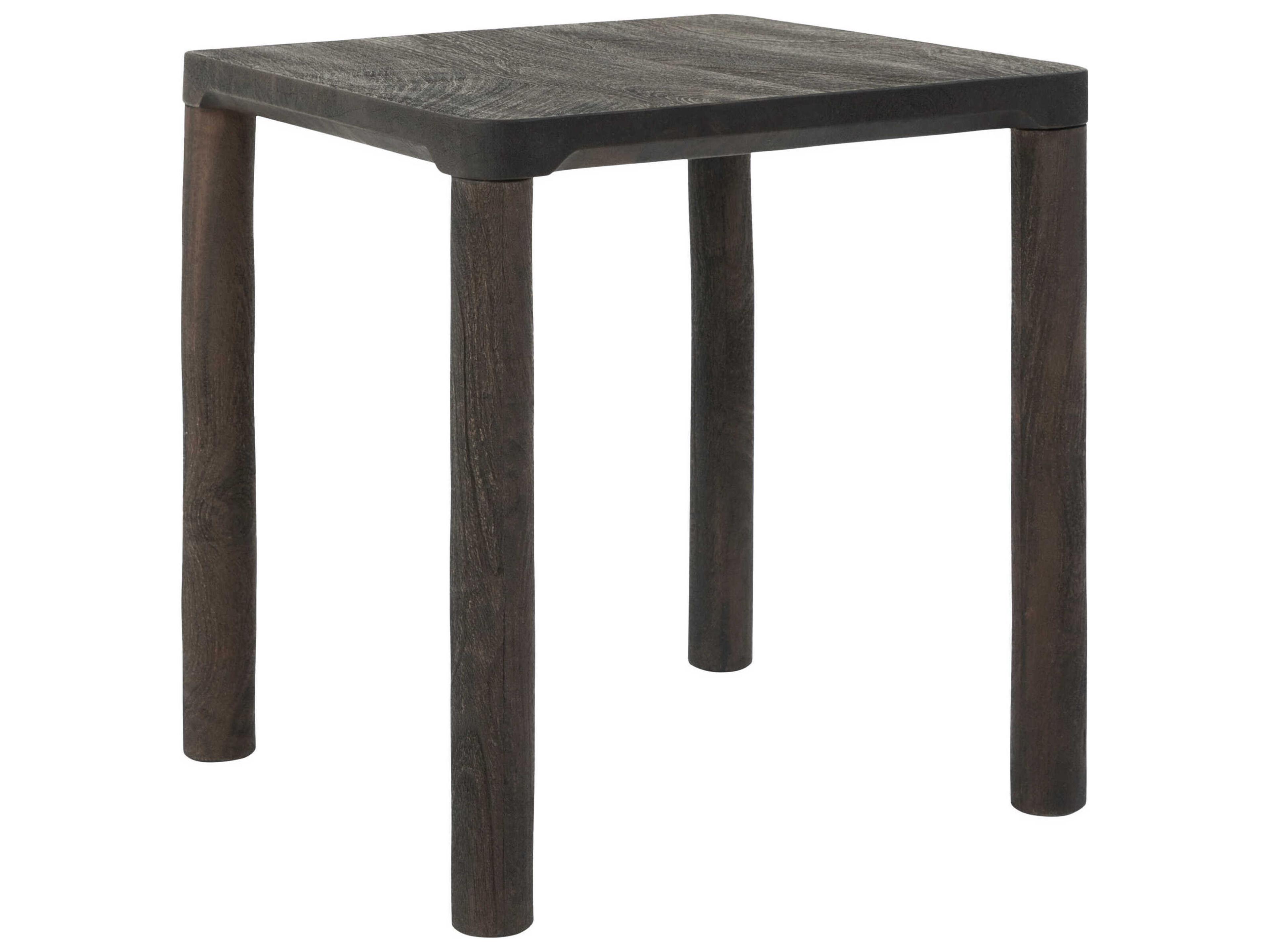 Clusia Square Wood Walnut End Table