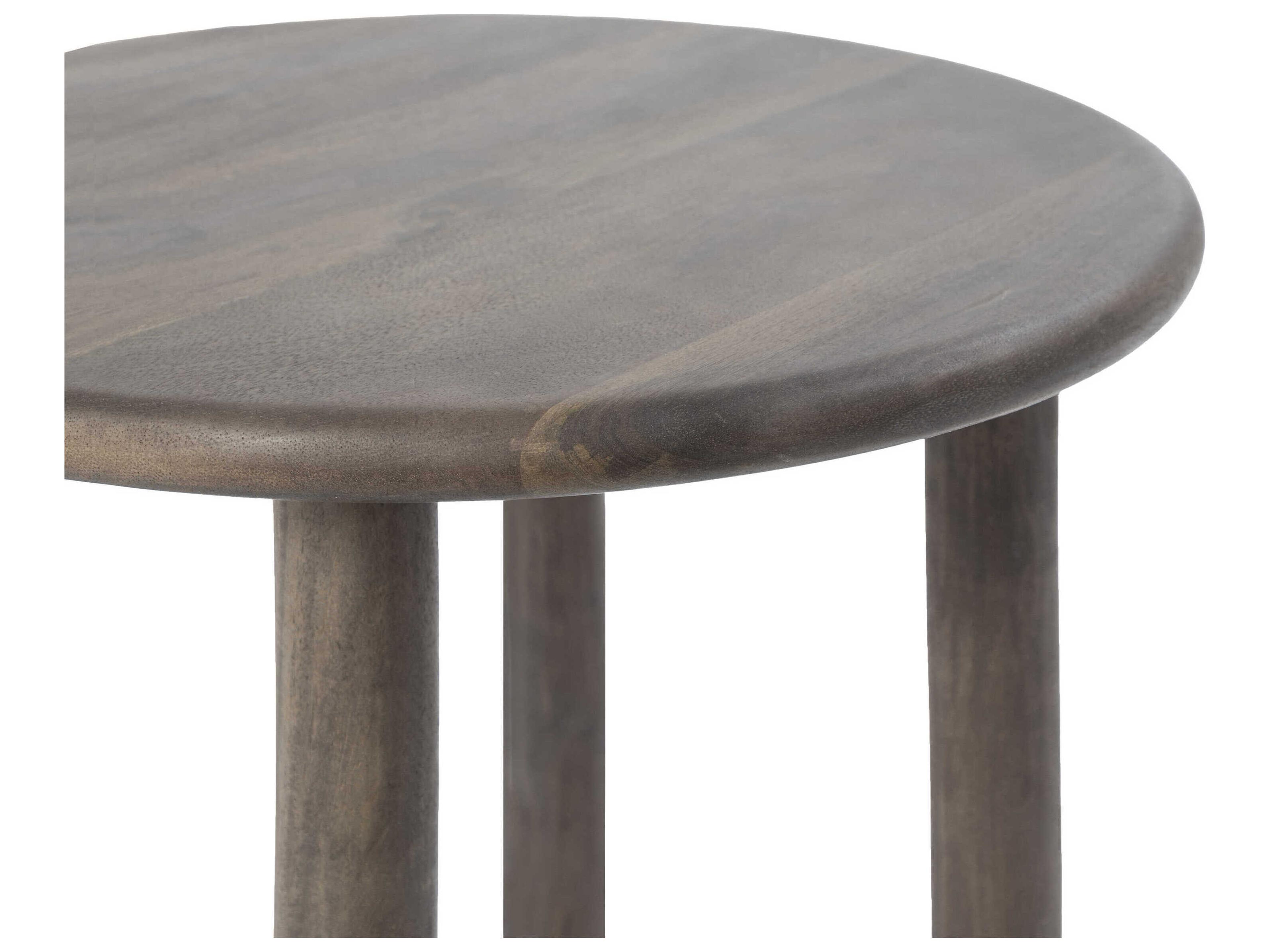 Renwil Cetus Round Wood Walnut End Table