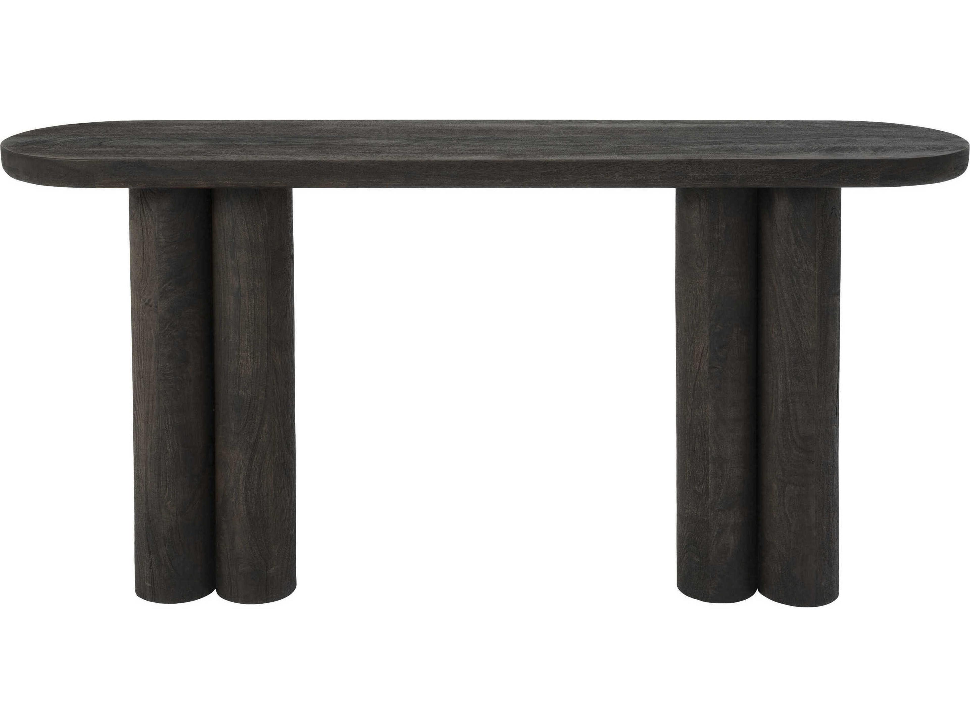 Valongo Oval Wood Walnut Console Table