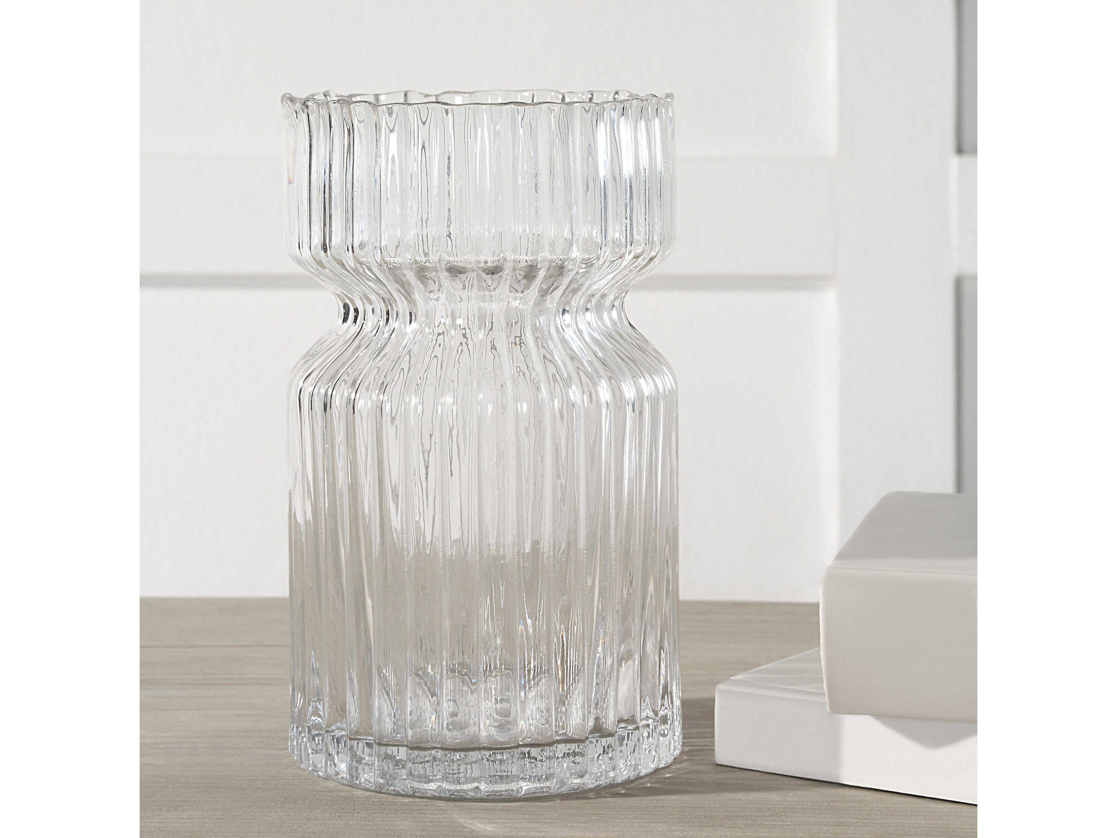 Renwil Gladys Clear Fluted Vase