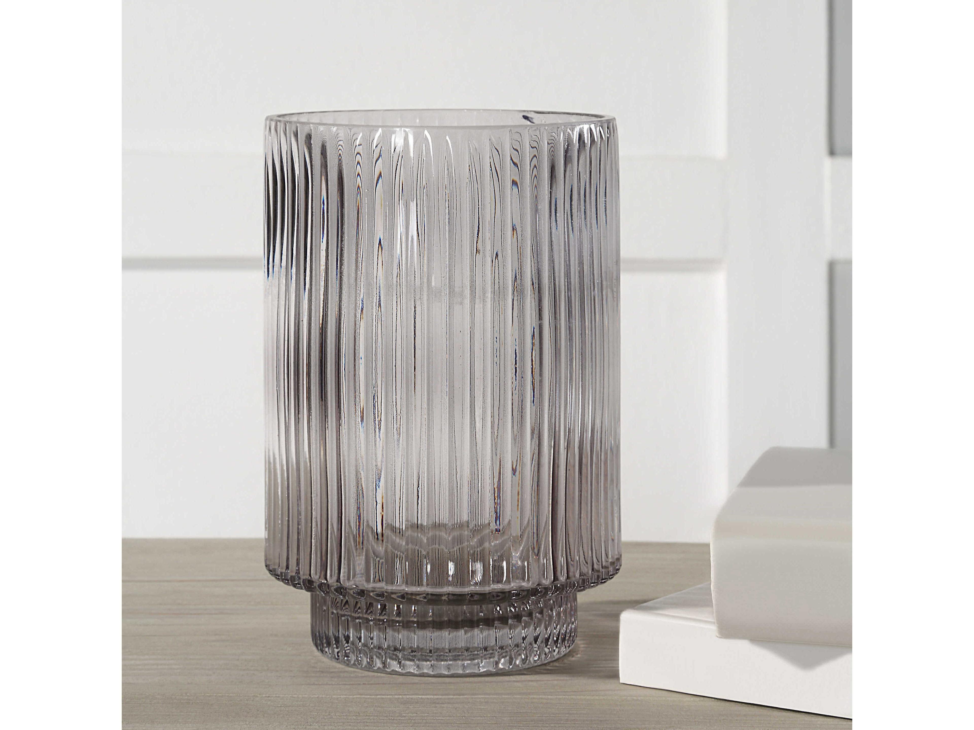 Renwil Amiens Grey Fluted Vase