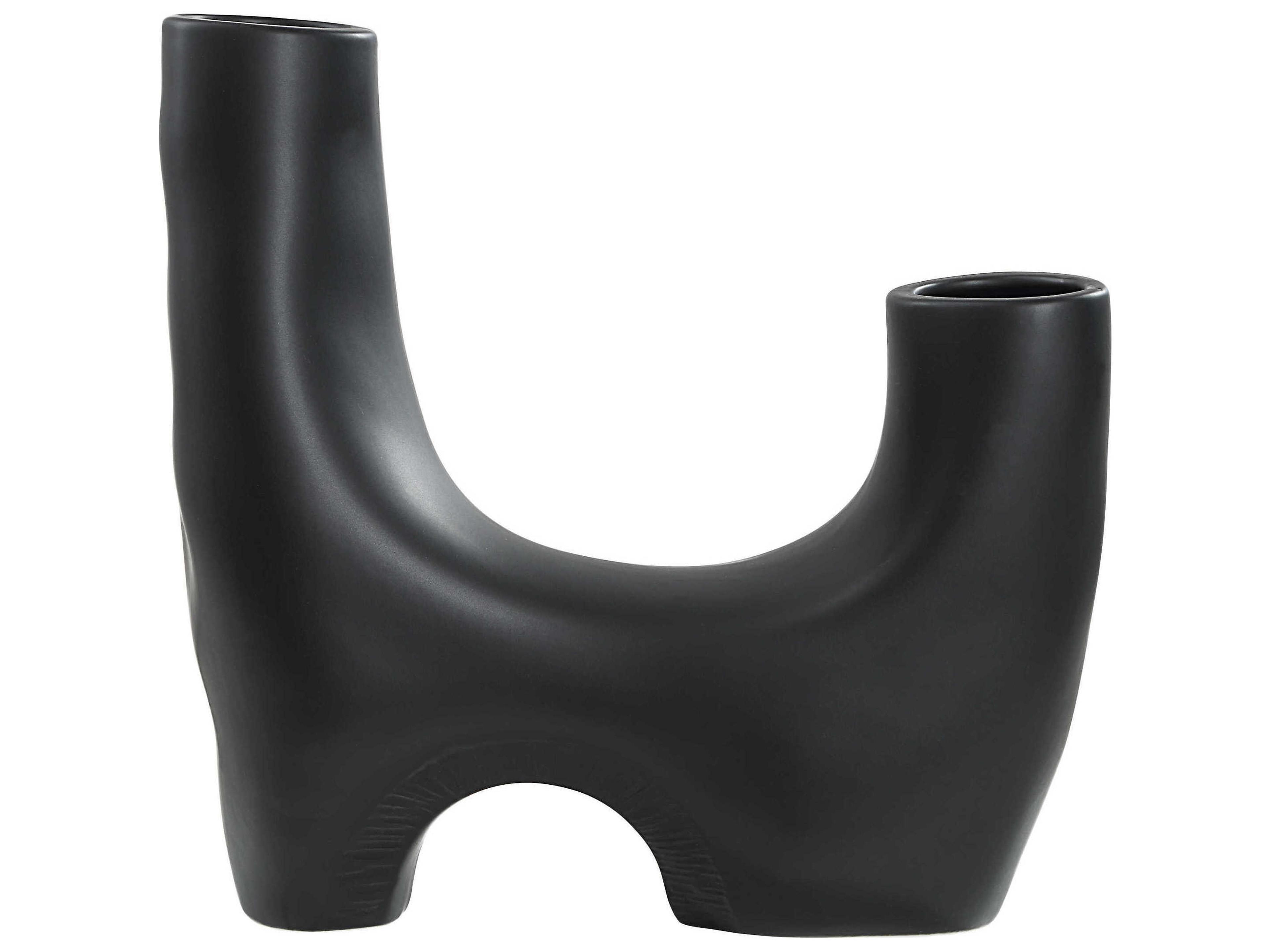Doppio Matte Black Vase