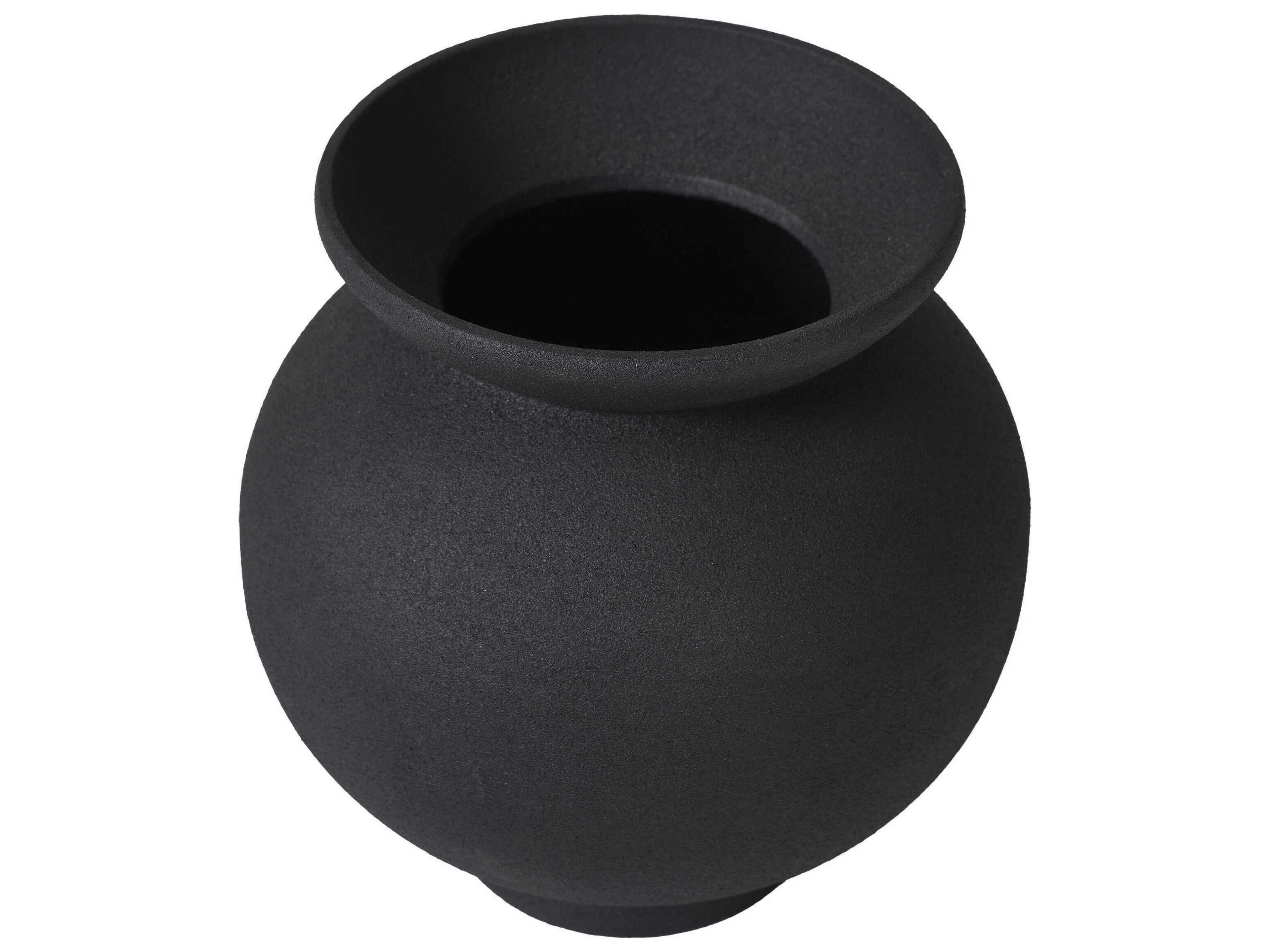 Renwil Cadiz Textured Matte Black Vase