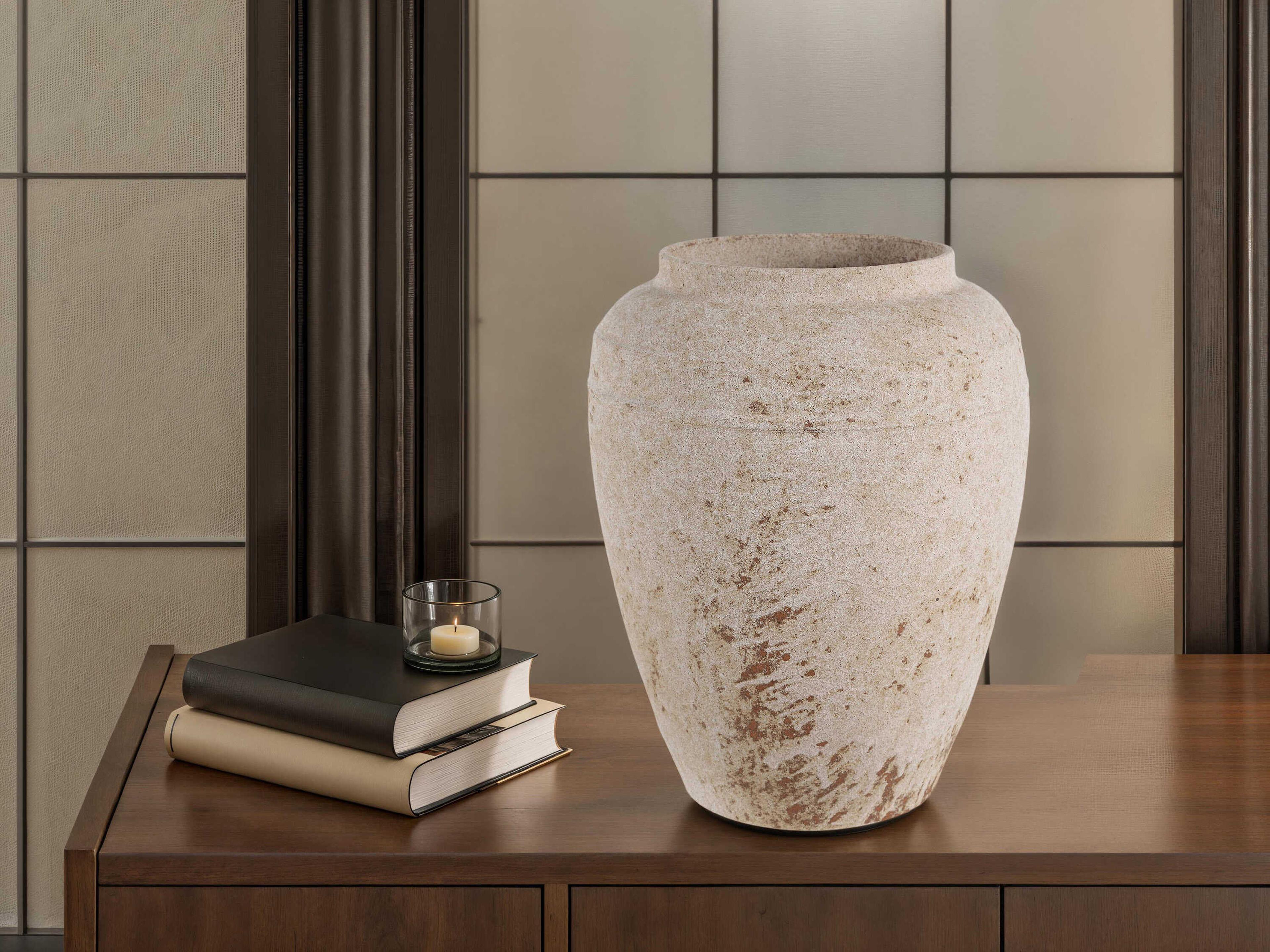 Renwil Beckton Antique Beige Vase