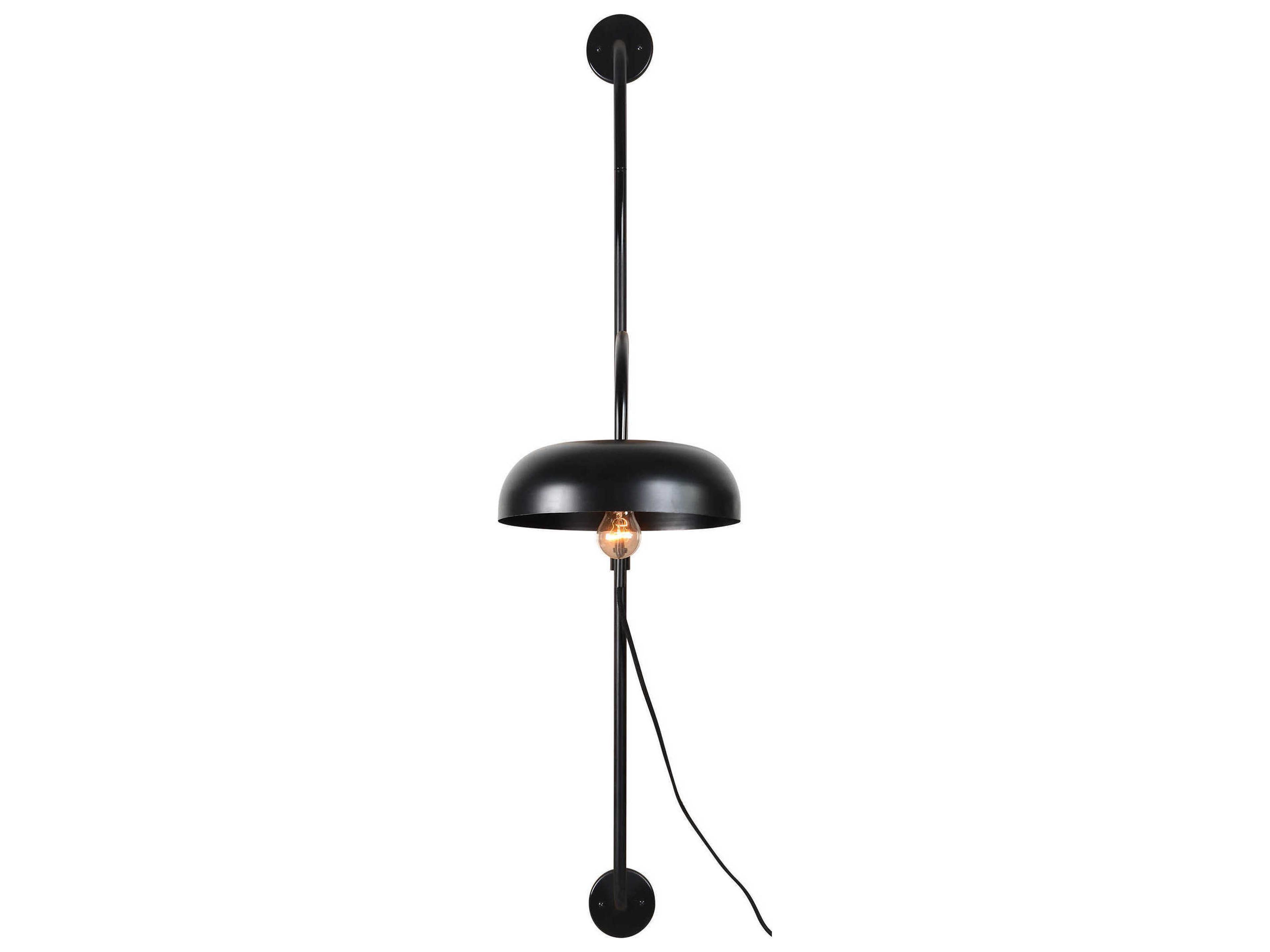 Renwil Draco 1-Light Black Swing Wall Sconce