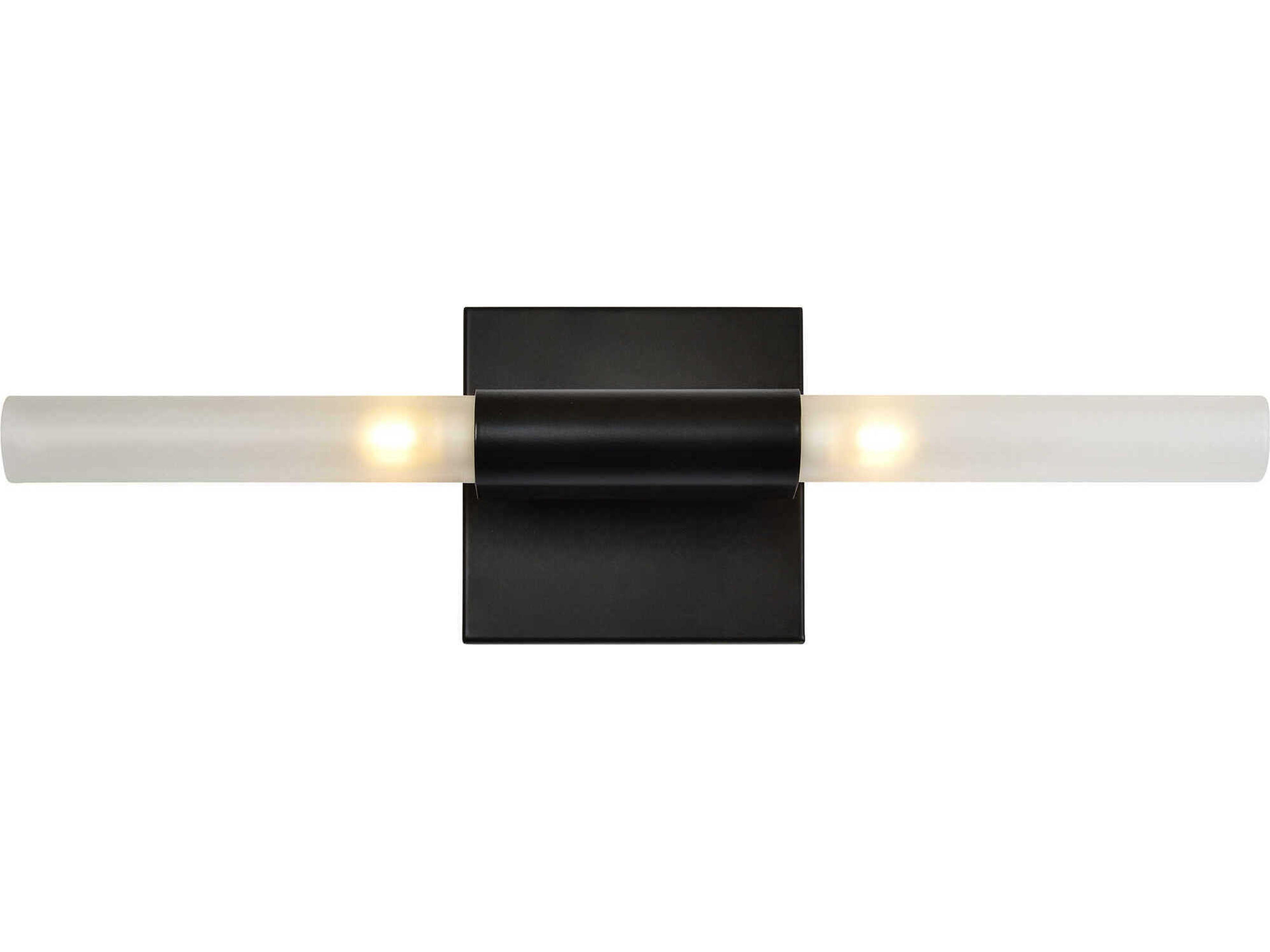 Renwil Lina 2-Light Matte Black Wall Sconce