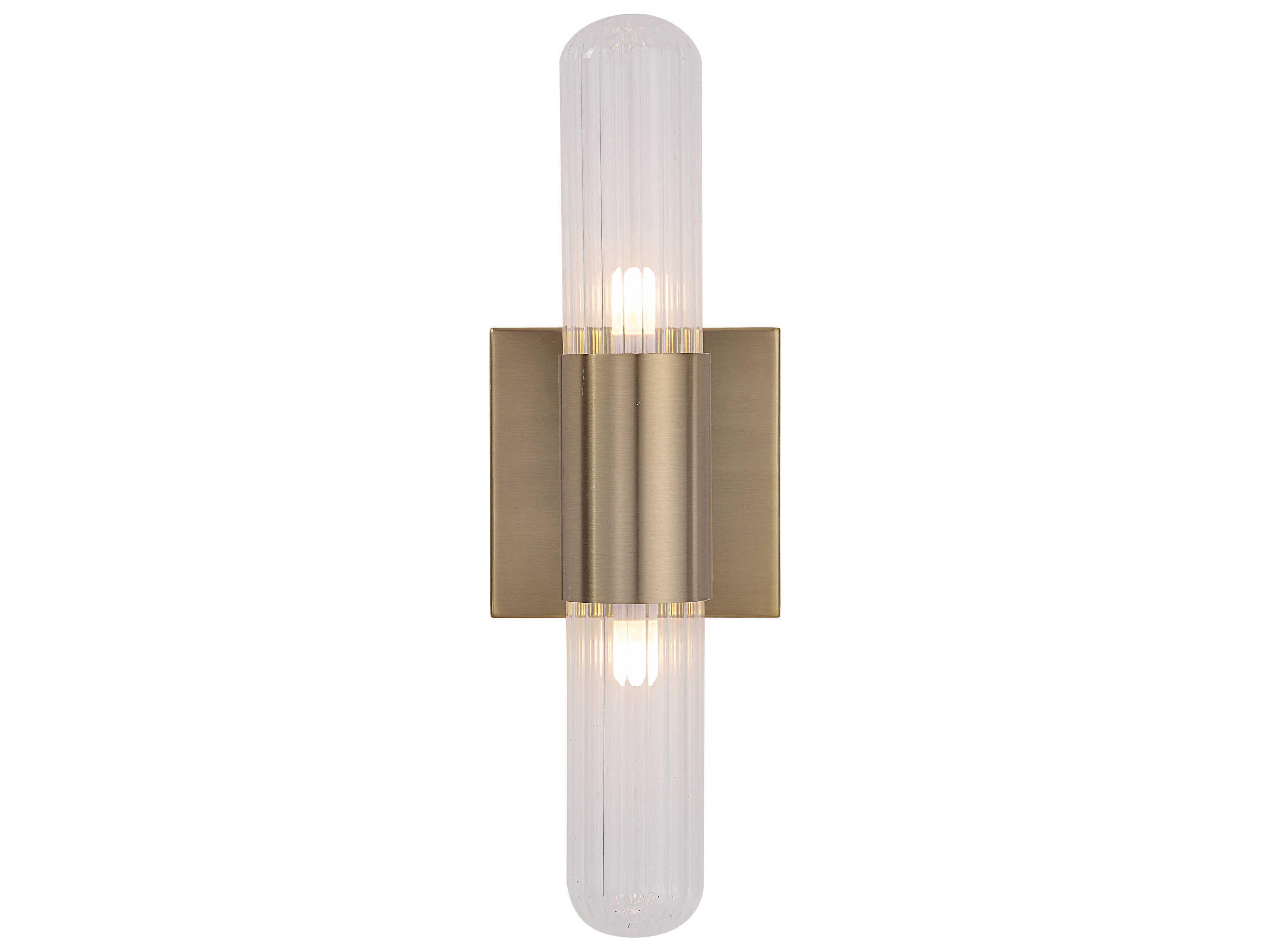 Renwil Chiara 2-Light Plated Burnished Brass Wall Sconce