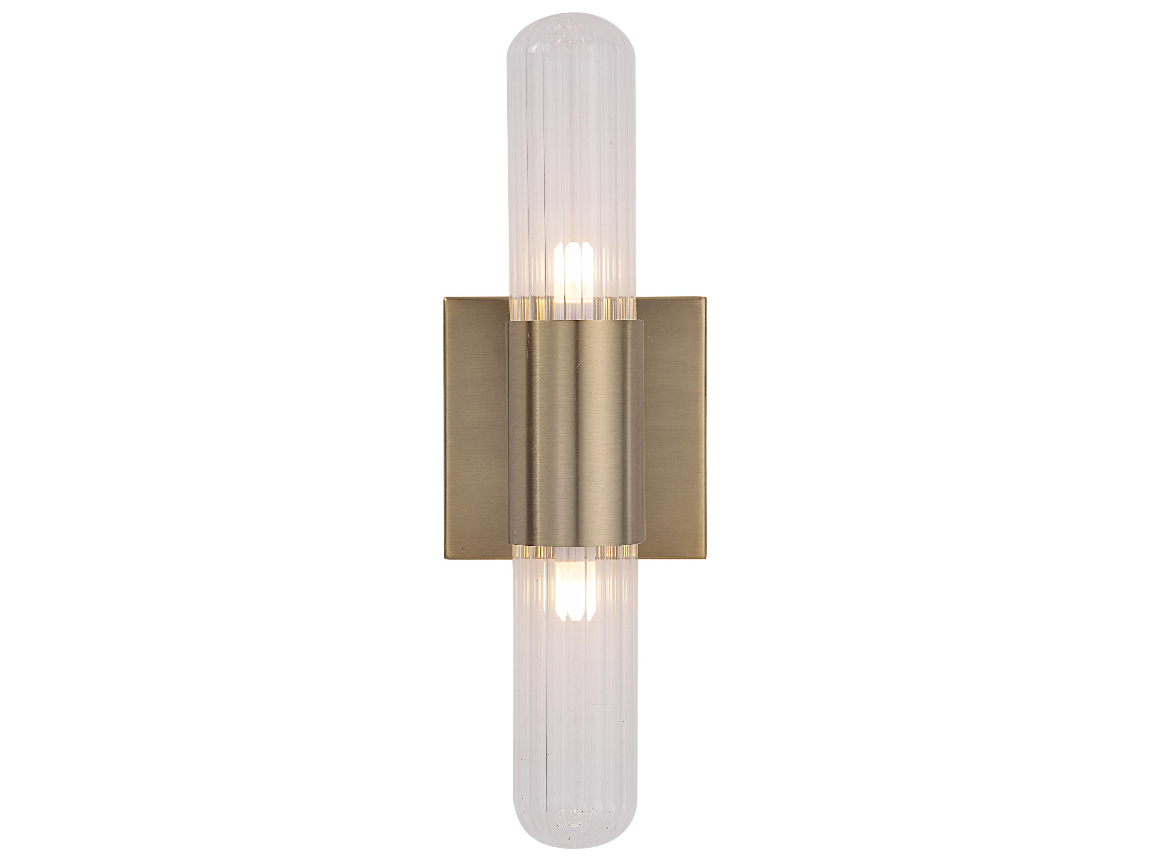 Renwil Chiara 2-Light Plated Burnished Brass Wall Sconce