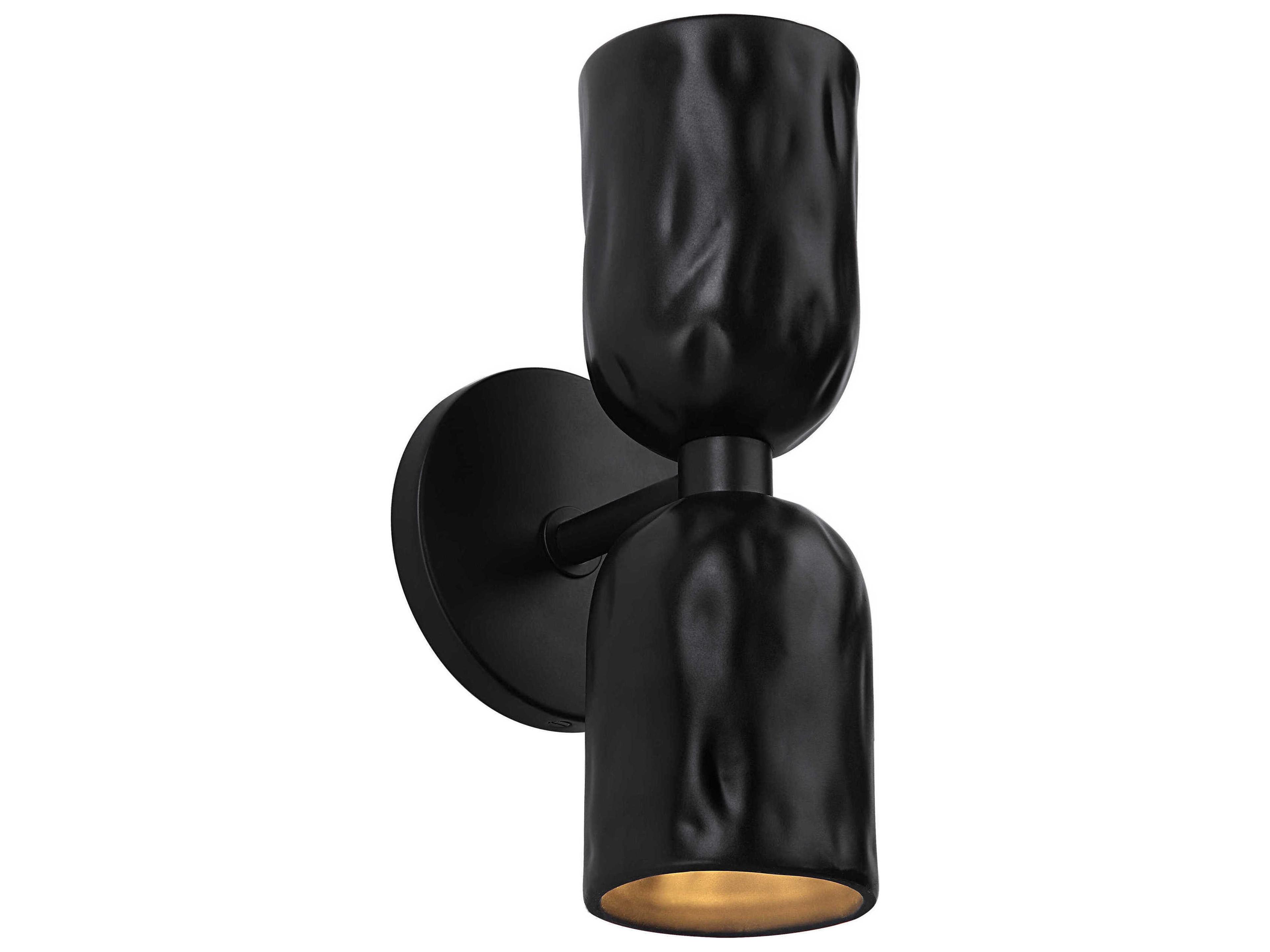 Renwil Alessia 2-Light Matte Black Wall Sconce