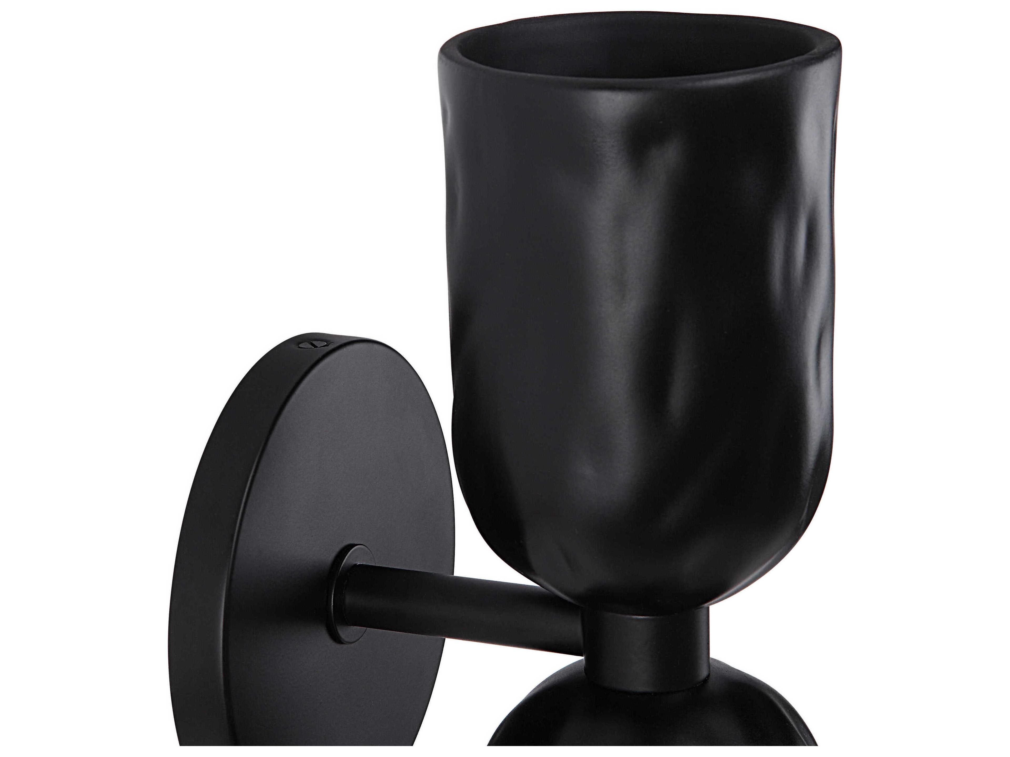 Renwil Alessia 2-Light Matte Black Wall Sconce