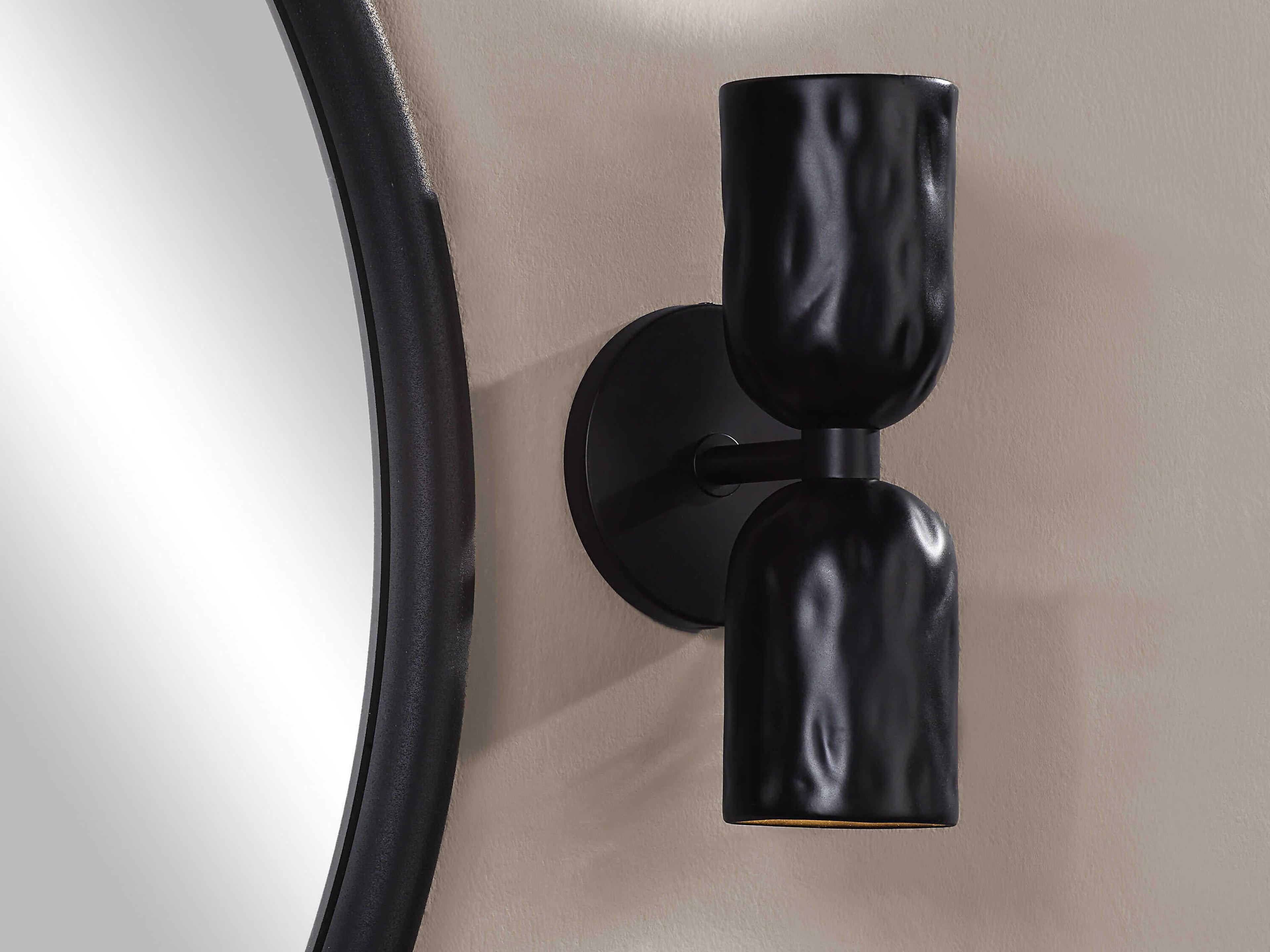 Renwil Alessia 2-Light Matte Black Wall Sconce