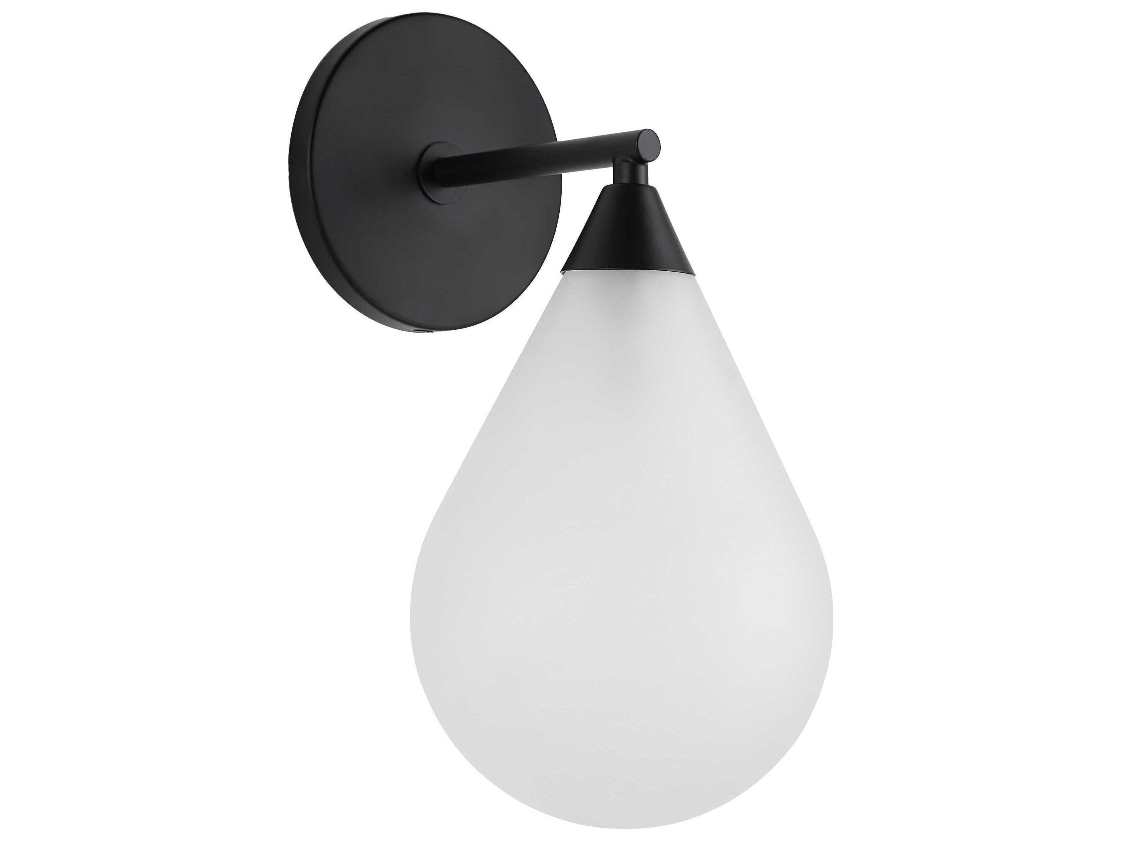 Lola 1-Light Matte Black Wall Sconce