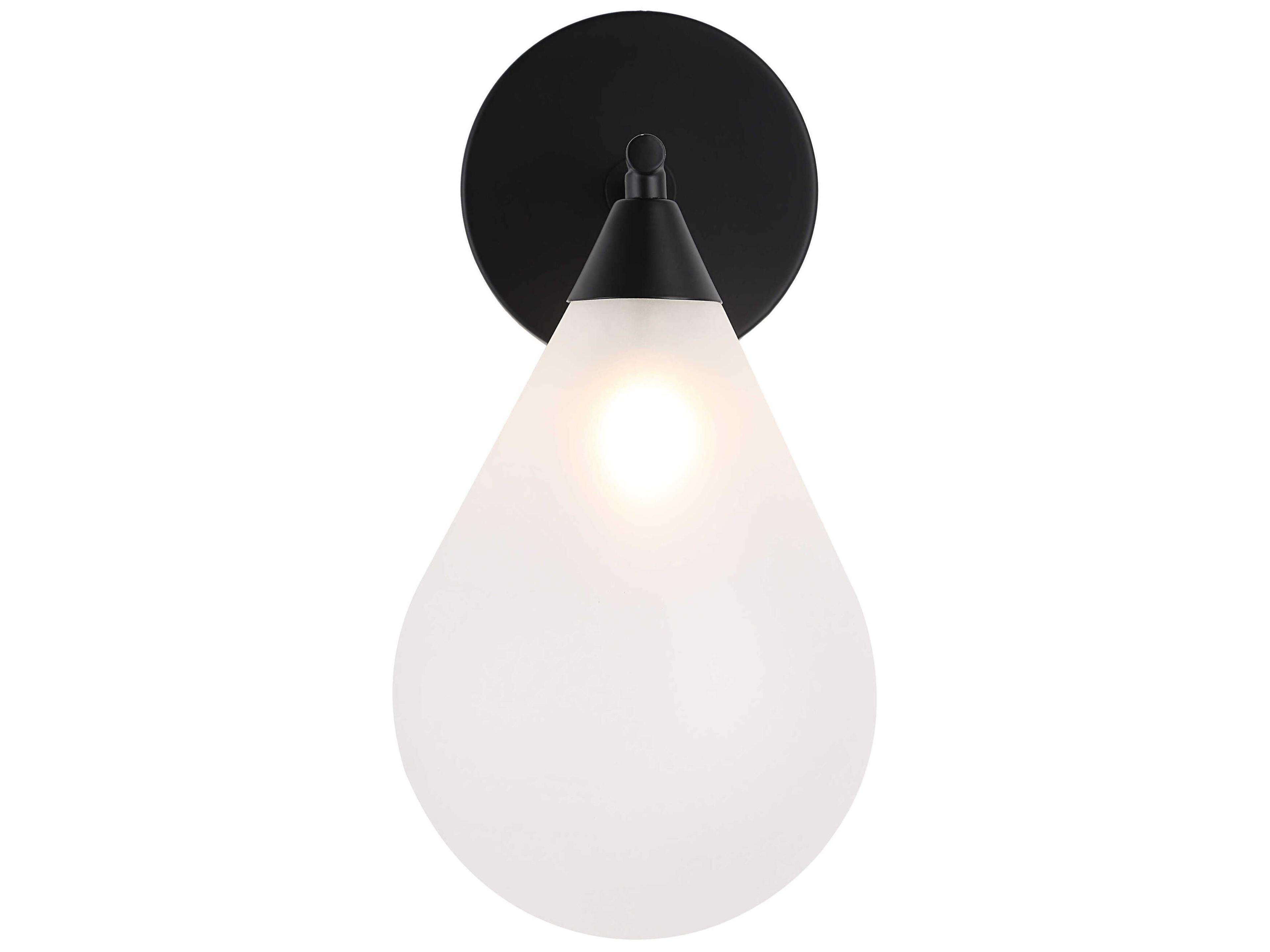 Renwil Lola 1-Light Matte Black Wall Sconce