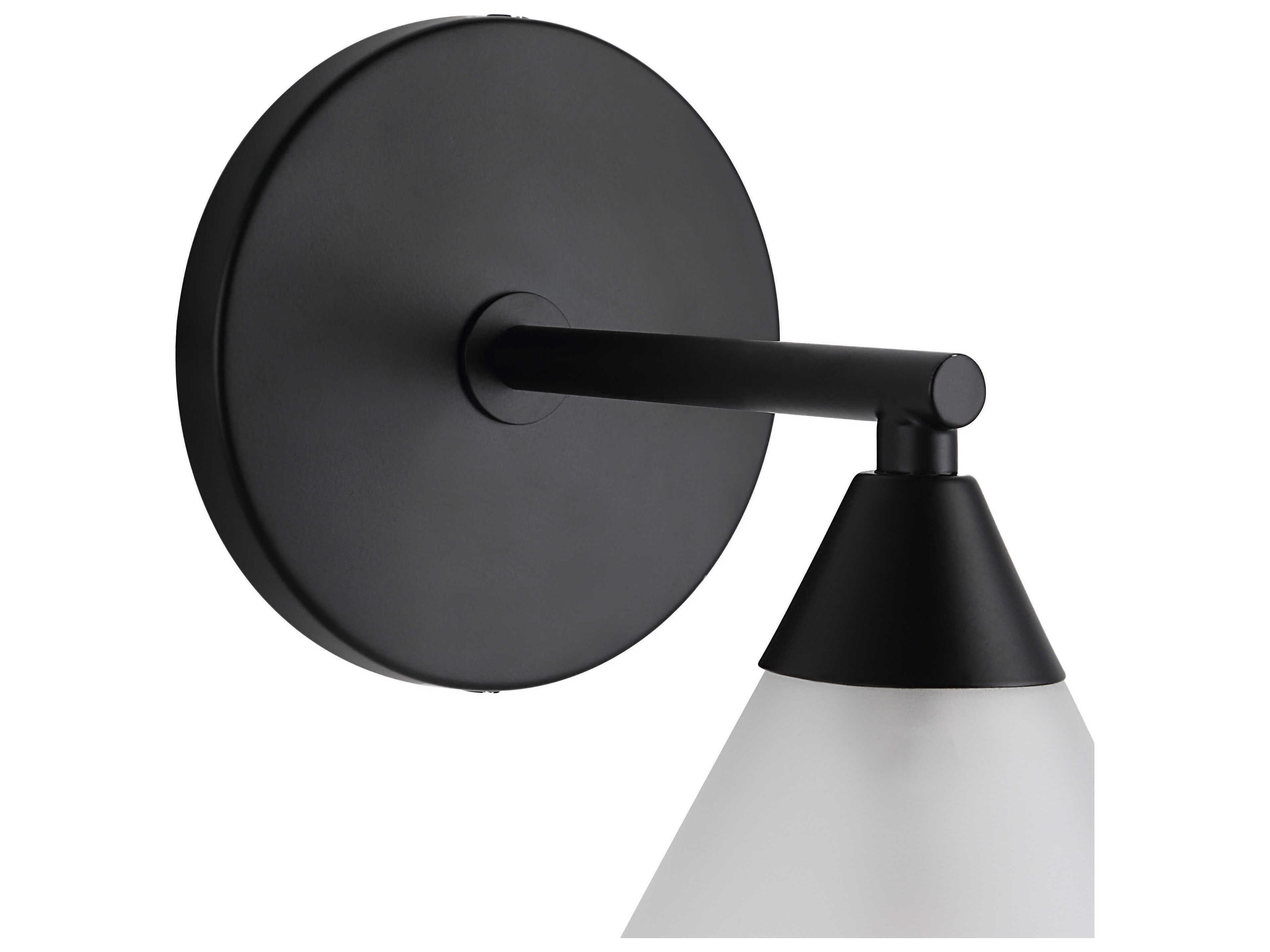 Renwil Lola 1-Light Matte Black Wall Sconce
