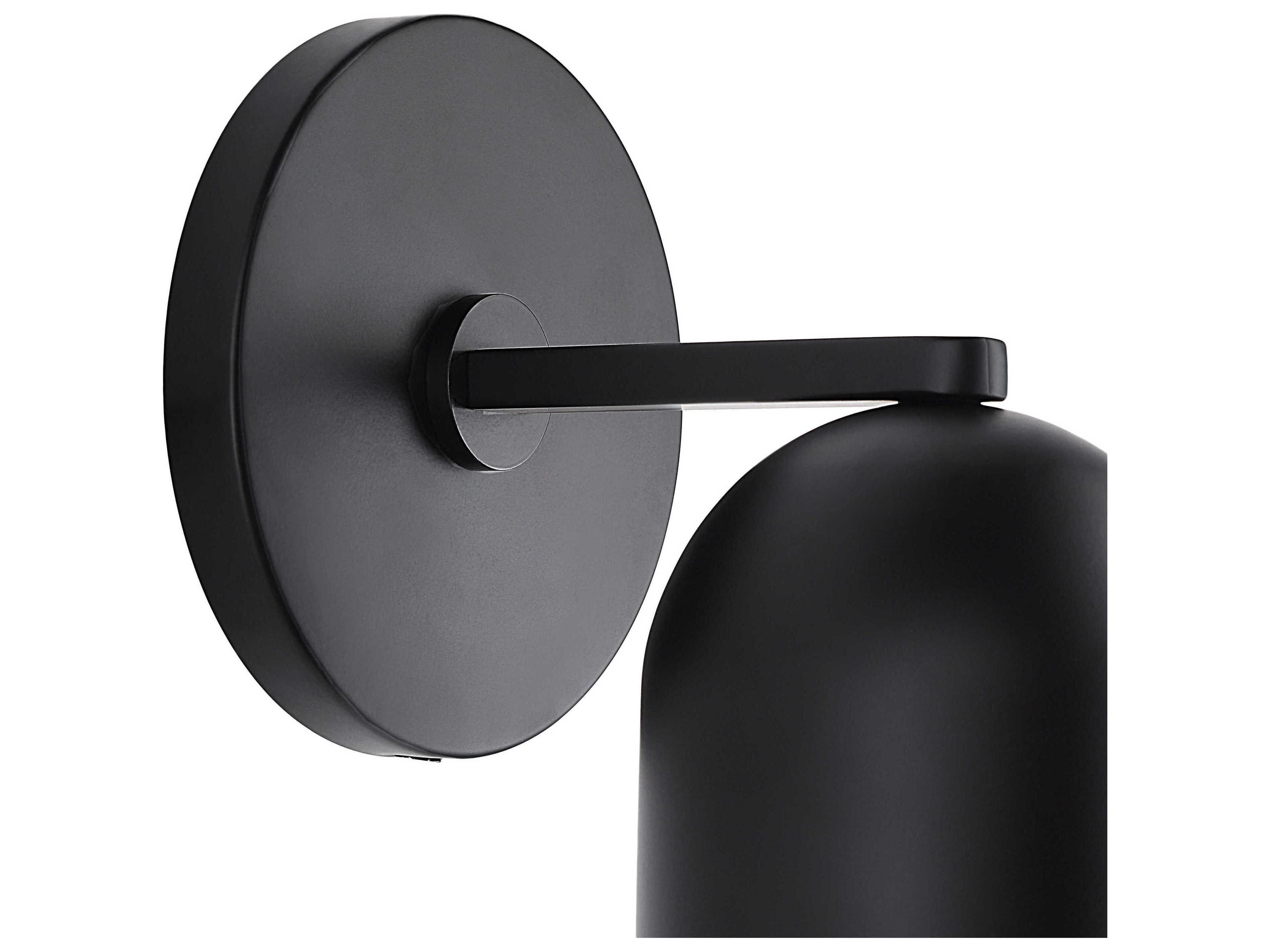 Renwil Valonia 1-Light Matte Black Wall Sconce