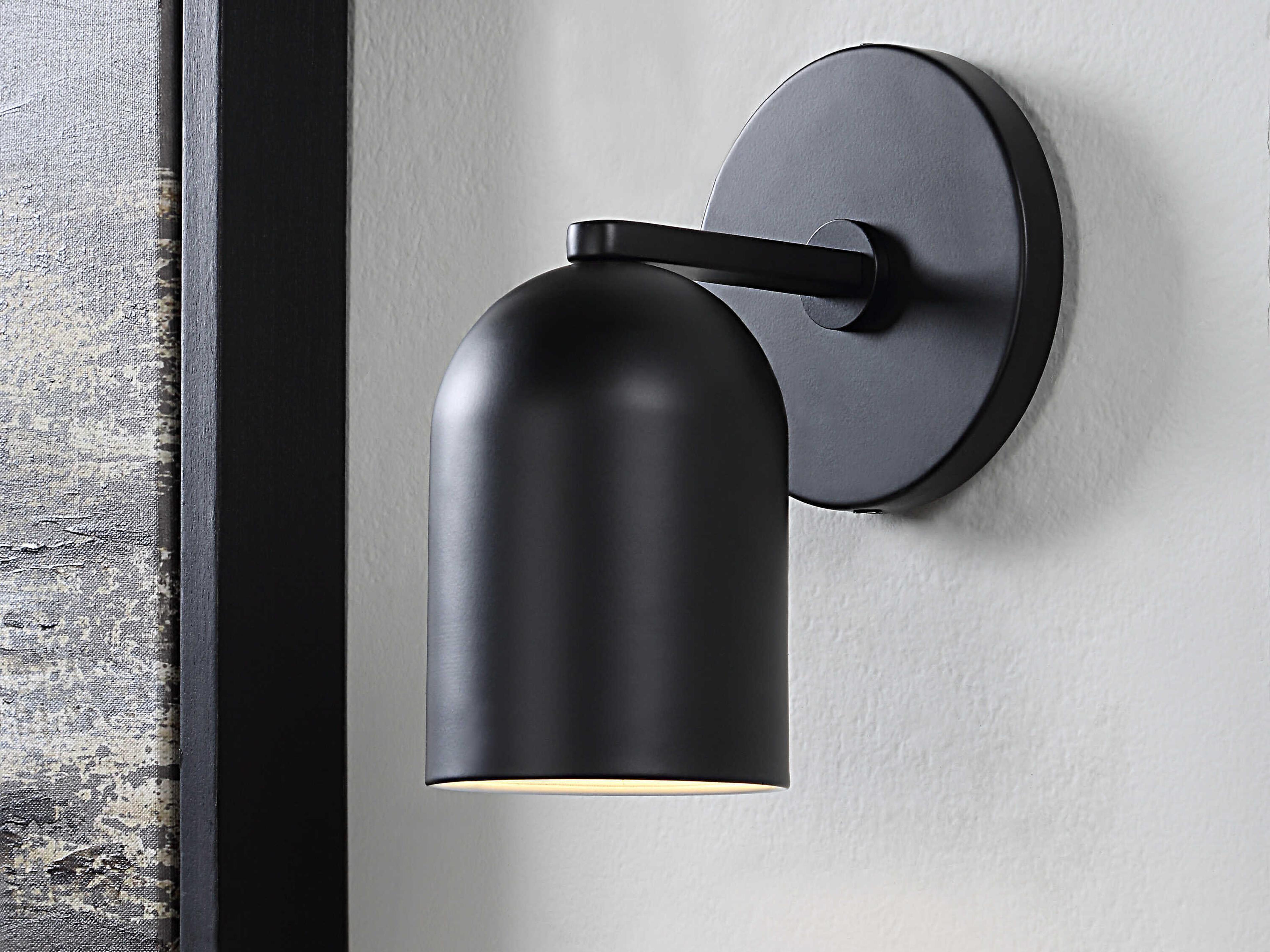 Renwil Valonia 1-Light Matte Black Wall Sconce