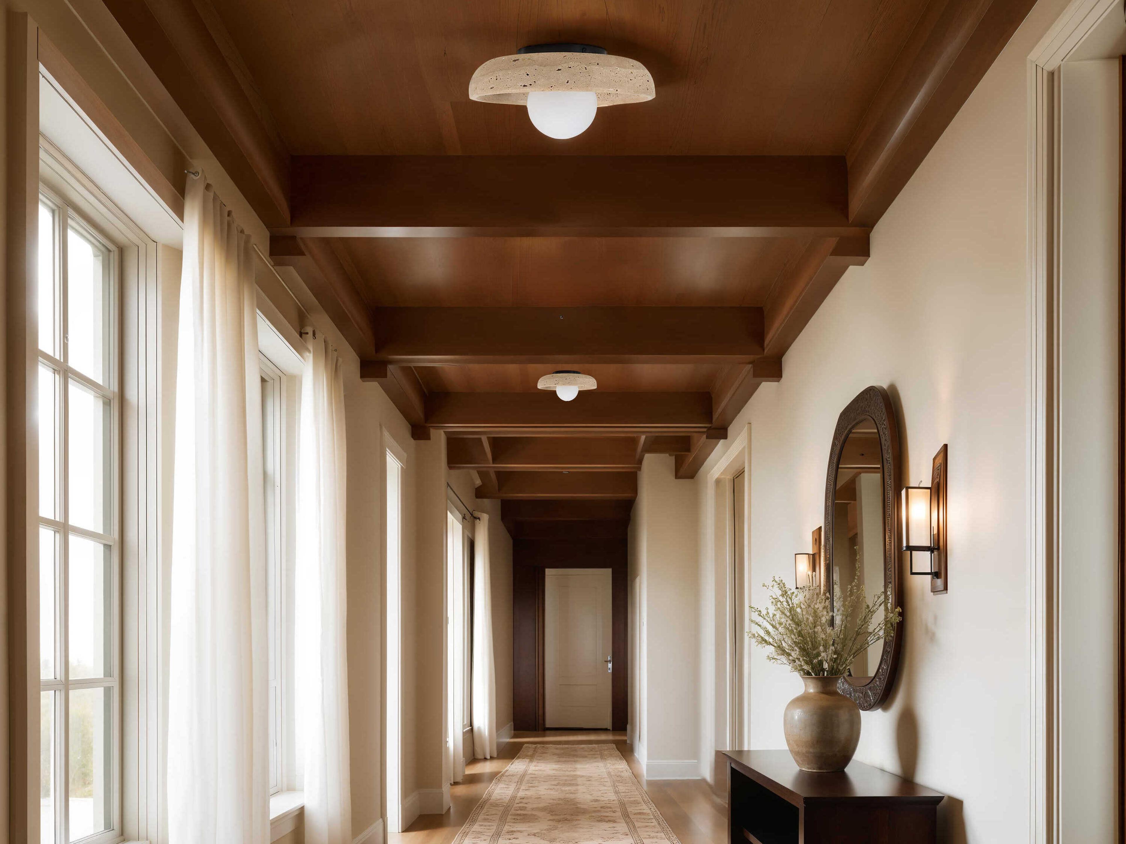 Renwil Myrtos 1-Light Natural Brown Wall Sconce