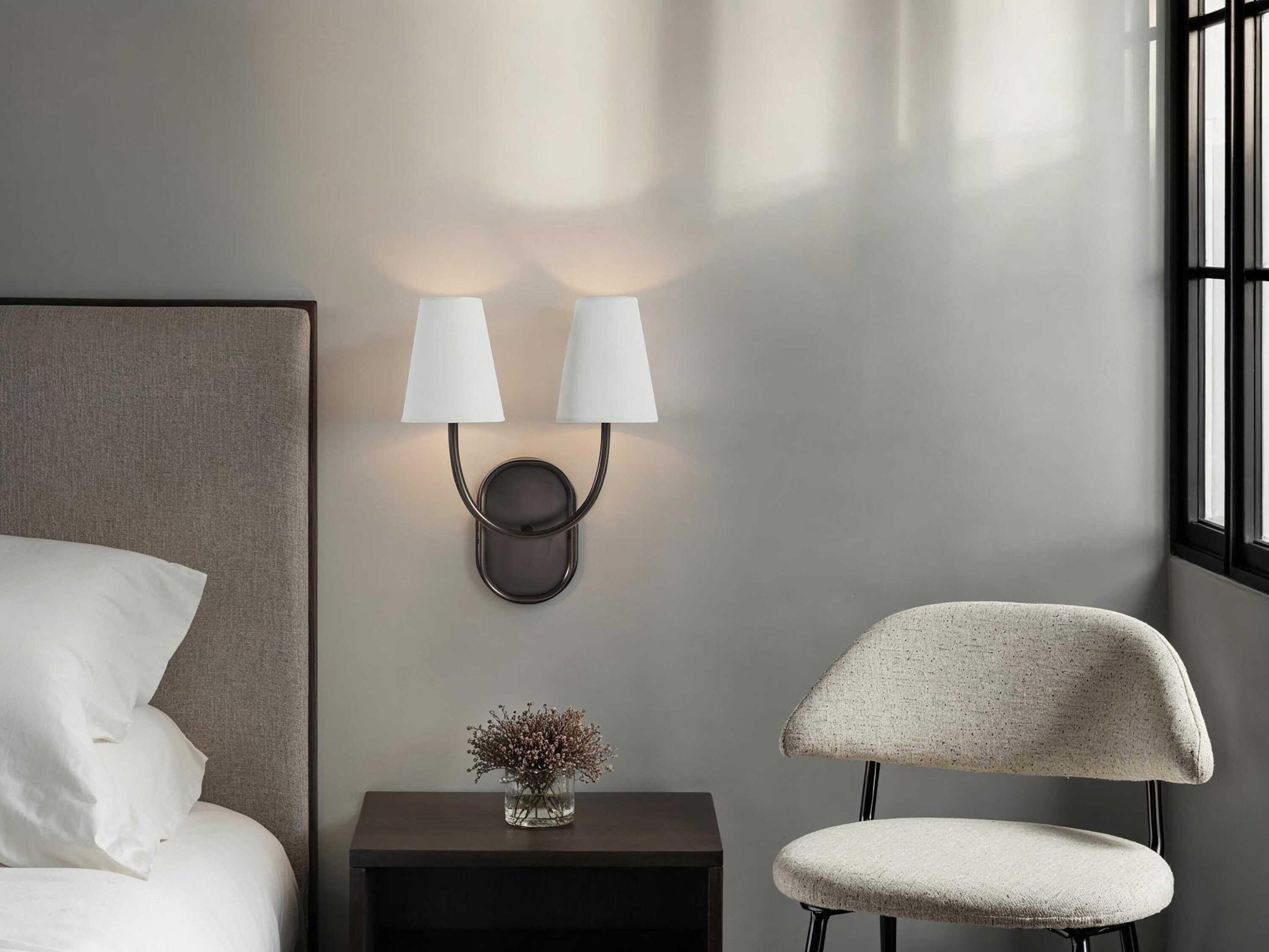 Renwil Megara 2-Light Plated Dark Antique Bronze Wall Sconce