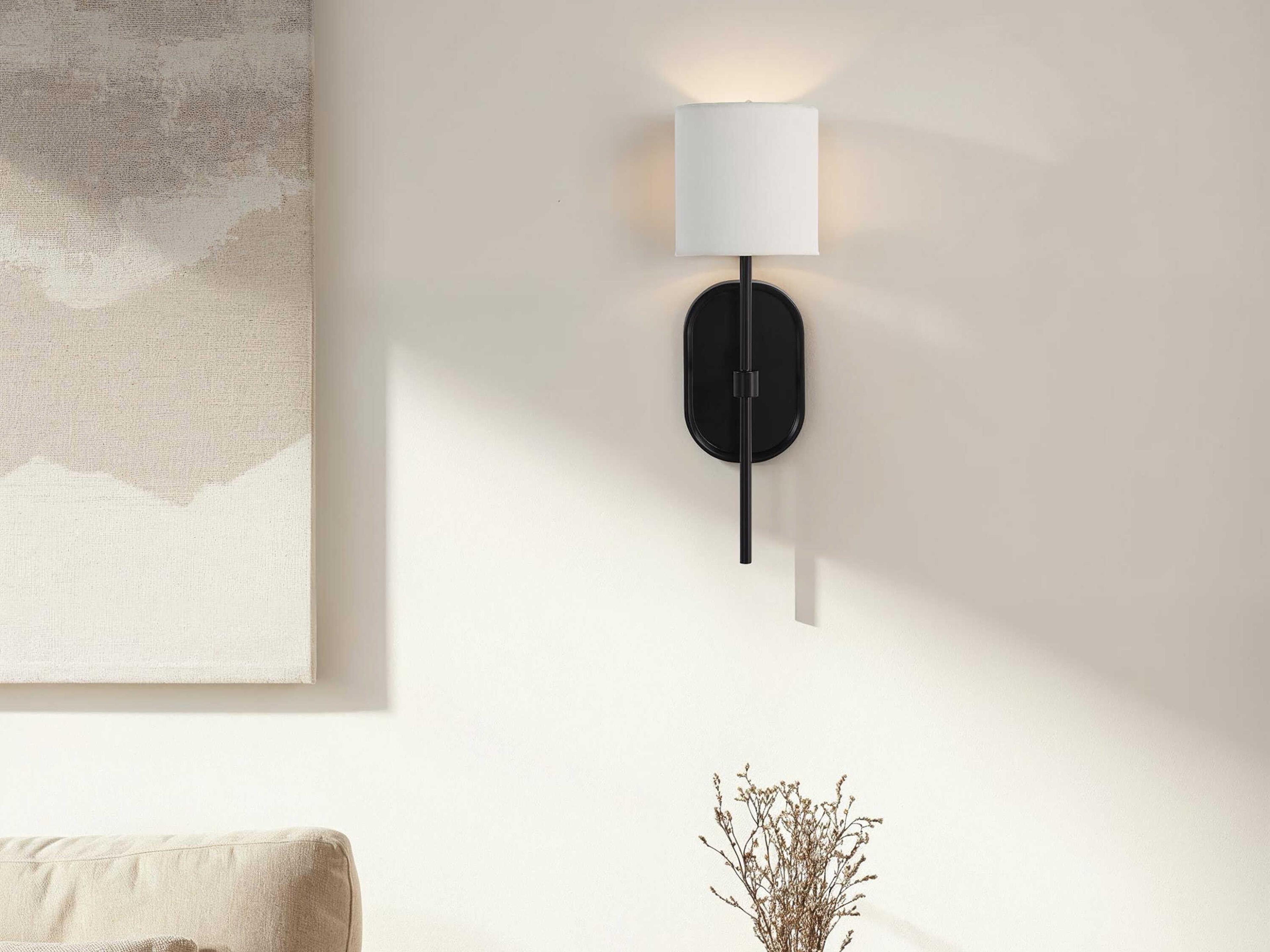 Renwil Fico 1-Light Powder Coated Matte Black Wall Sconce