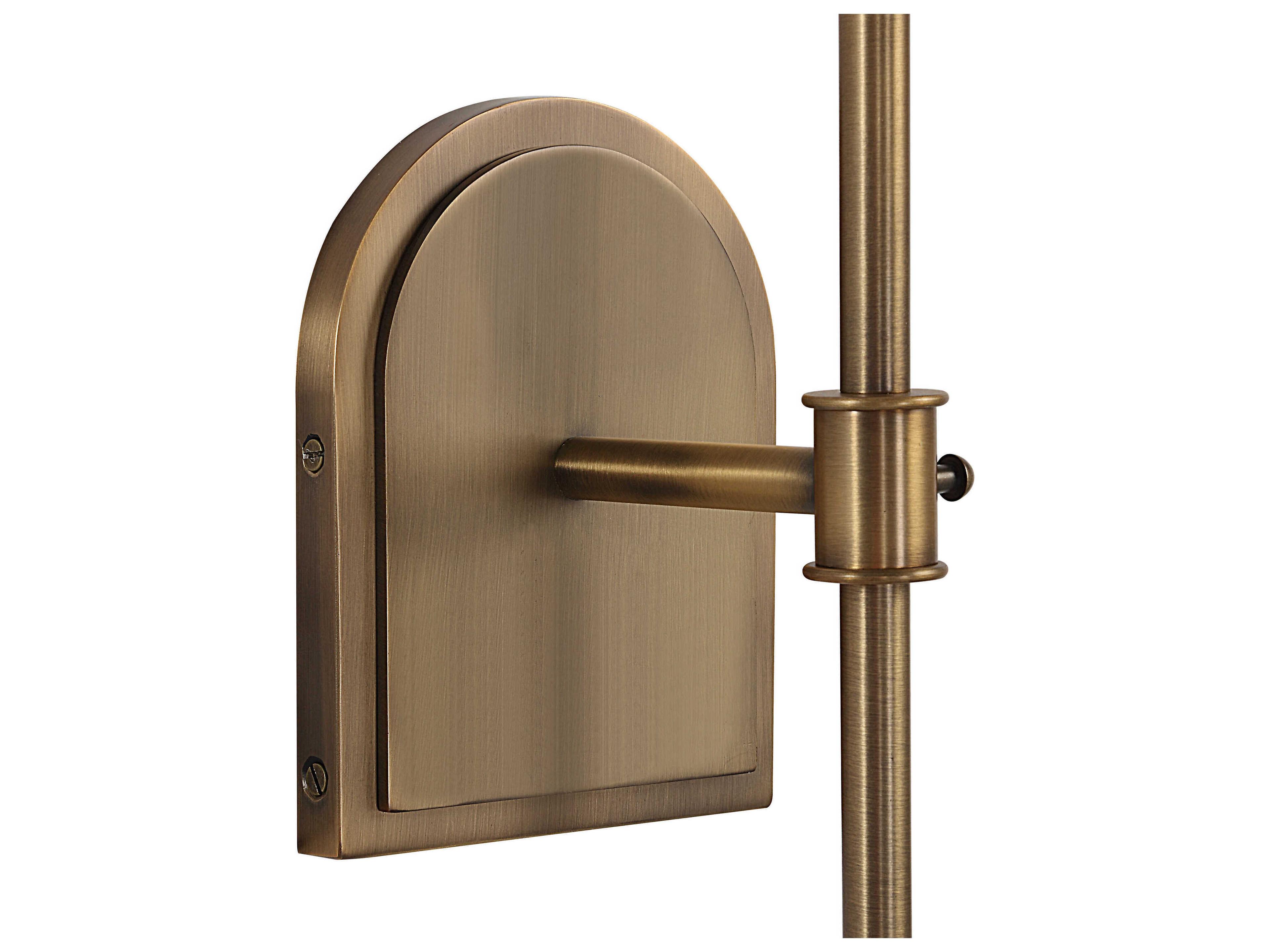 Renwil Montreux 1-Light Plated Dark Antique Brushed Brass Wall Sconce