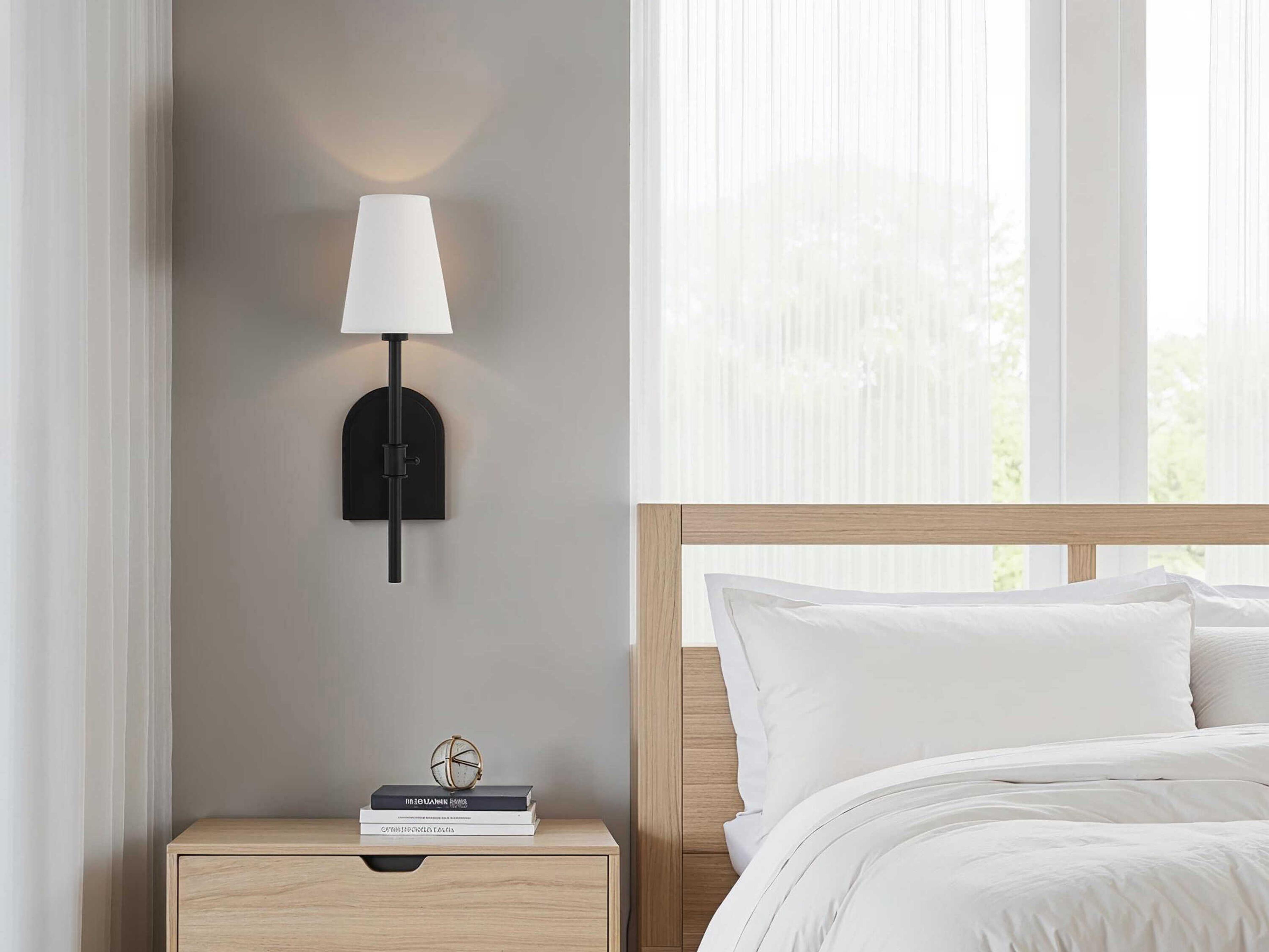 Renwil Mililani 1-Light Powder Coated Matte Black Wall Sconce