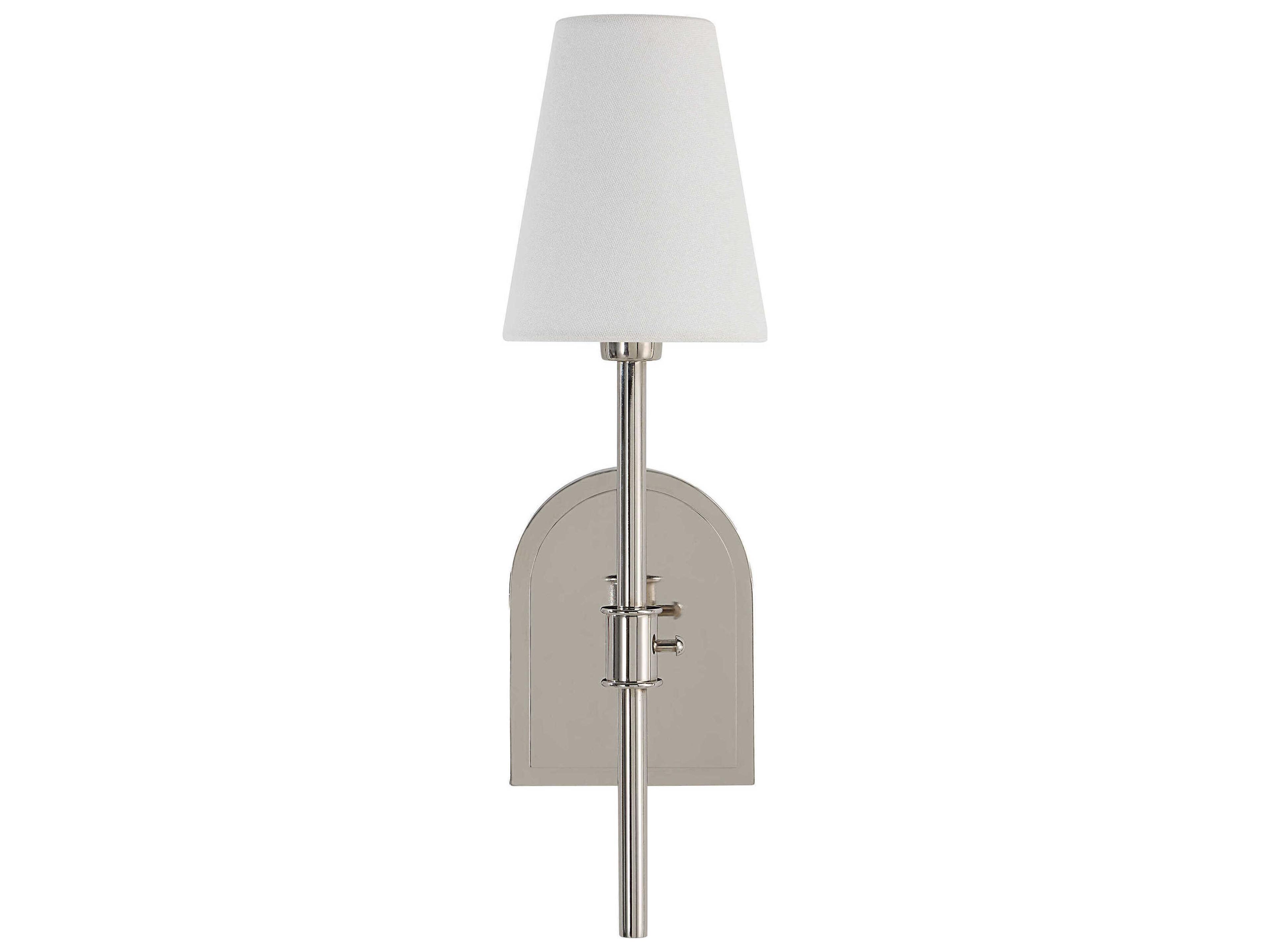 Renwil Nowra 1-Light Plated Polished Nickel Wall Sconce