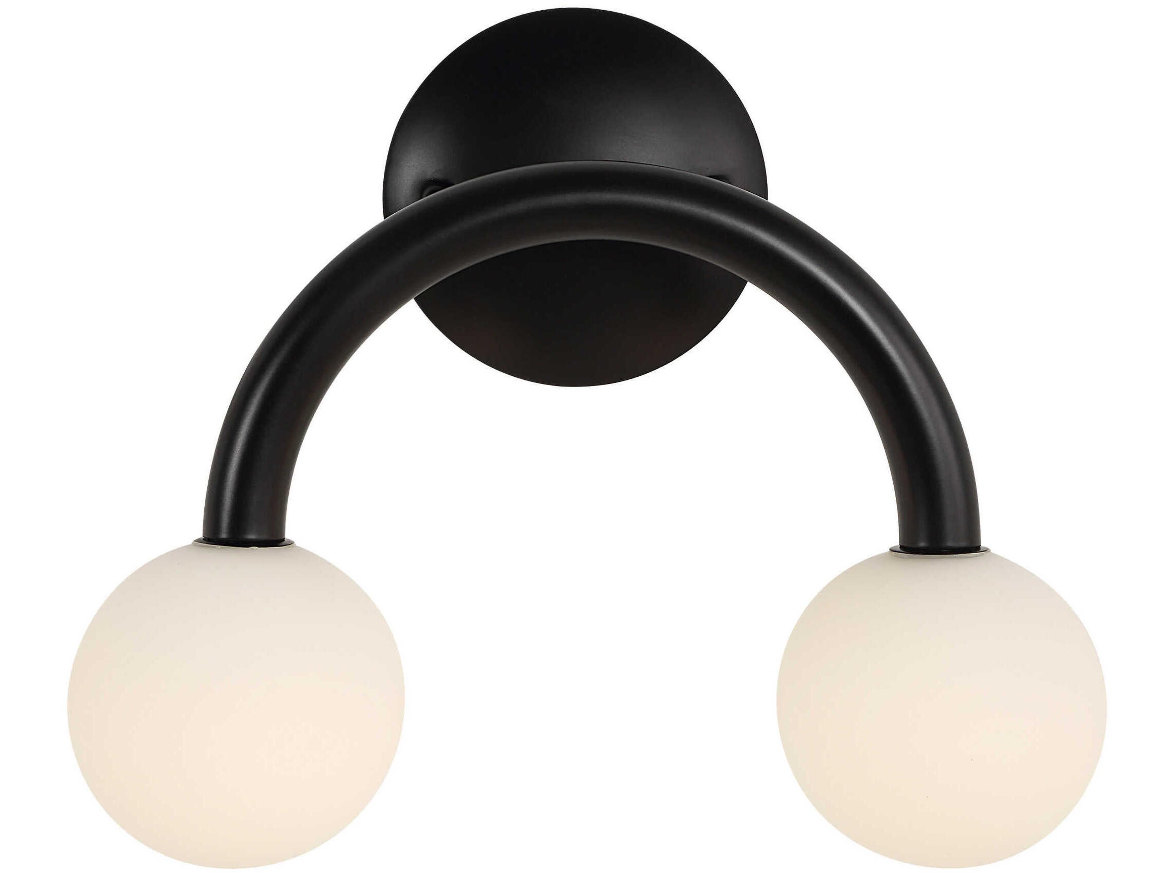 Renwil Santo 2-Light Powder Coated Matte Black Wall Sconce