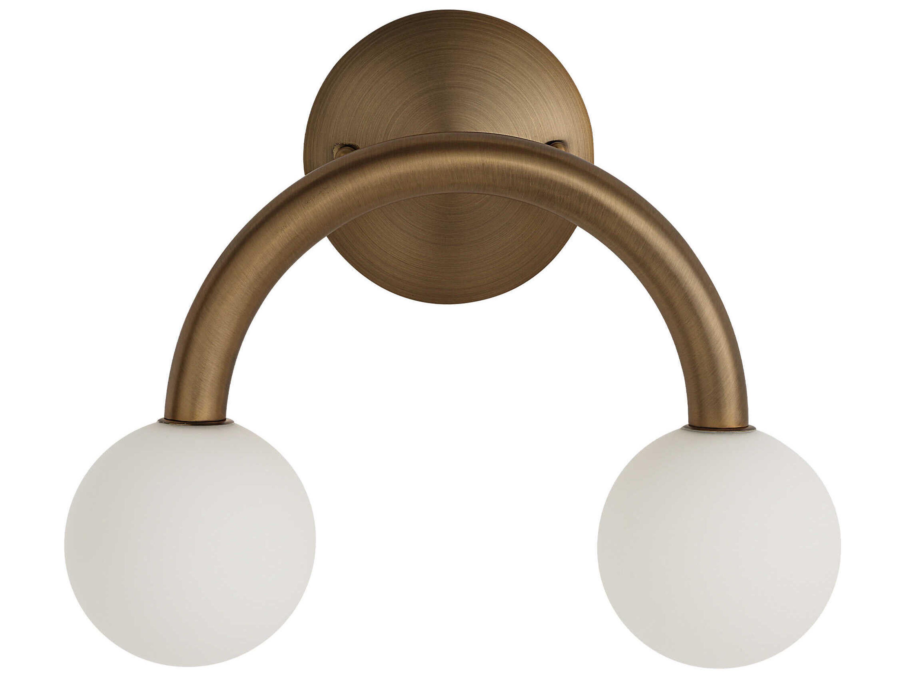 Renwil Santi 2-Light Plated Dark Brushed Brass Wall Sconce