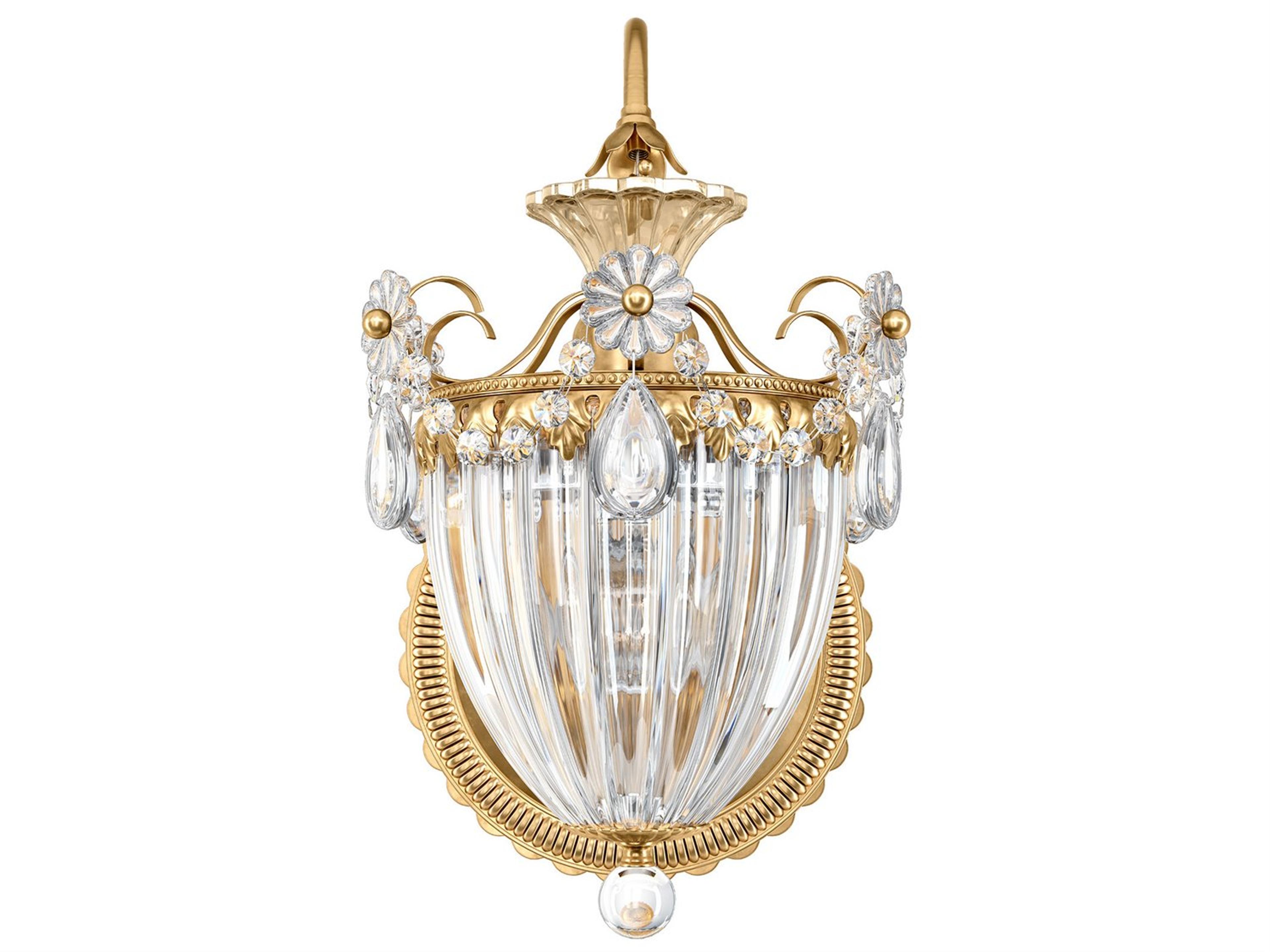 Bagatelle 1-Light Gold Crystal Wall Sconce