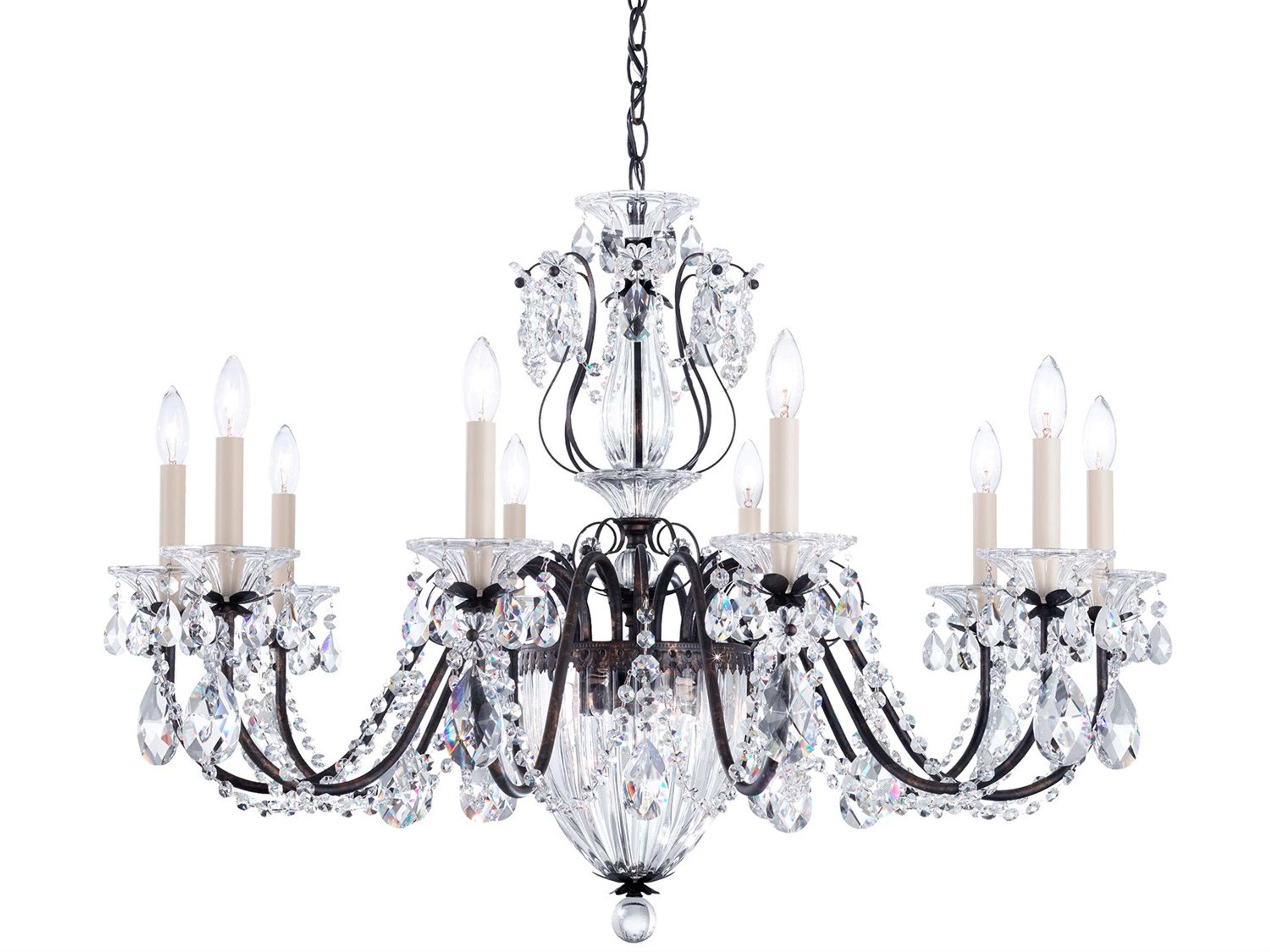 Bagatelle 13-Light Bronze Crystal Candelabra Chandelier