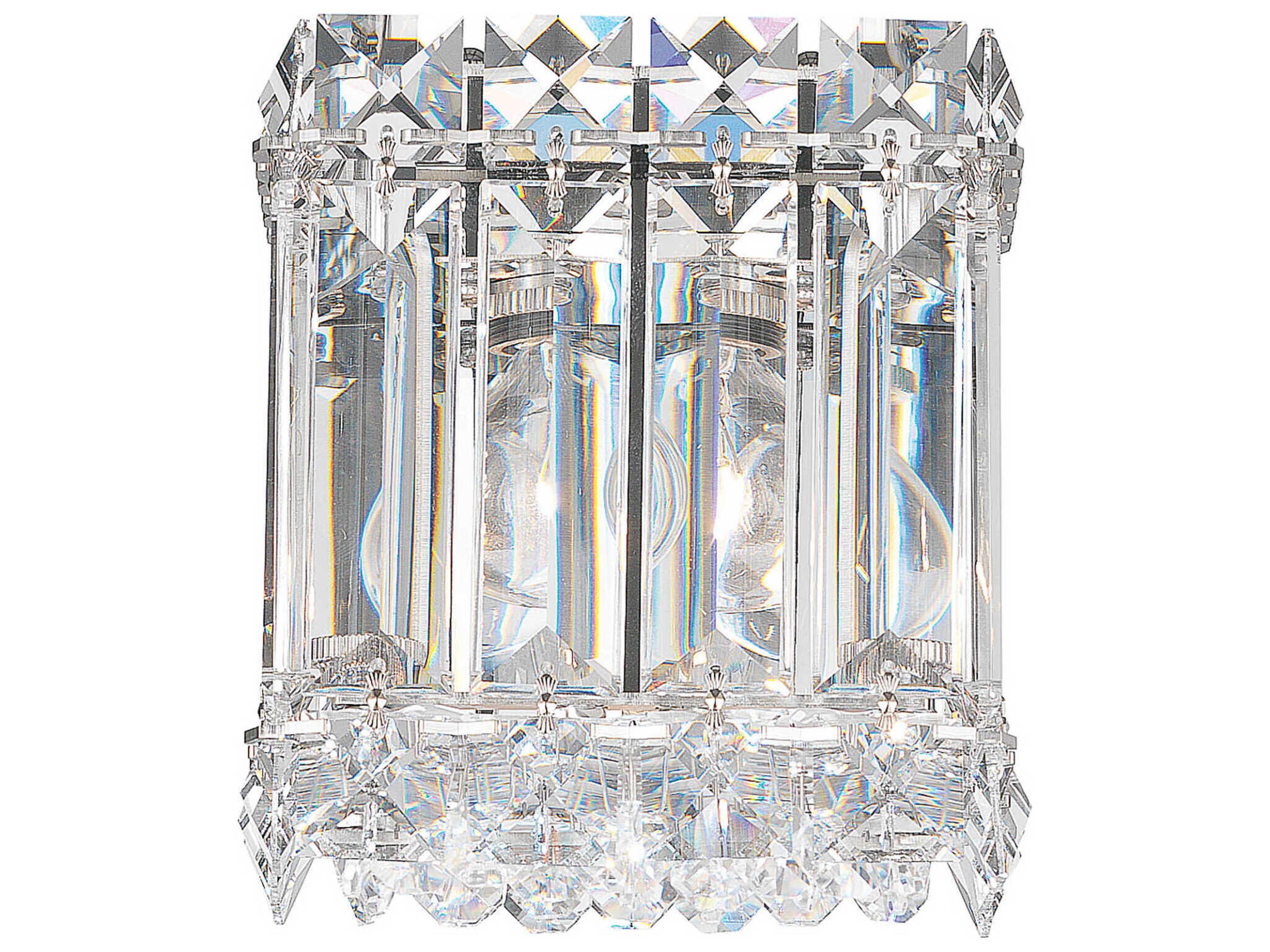 Quantum 1-Light Stainless Steel Crystal Wall Sconce