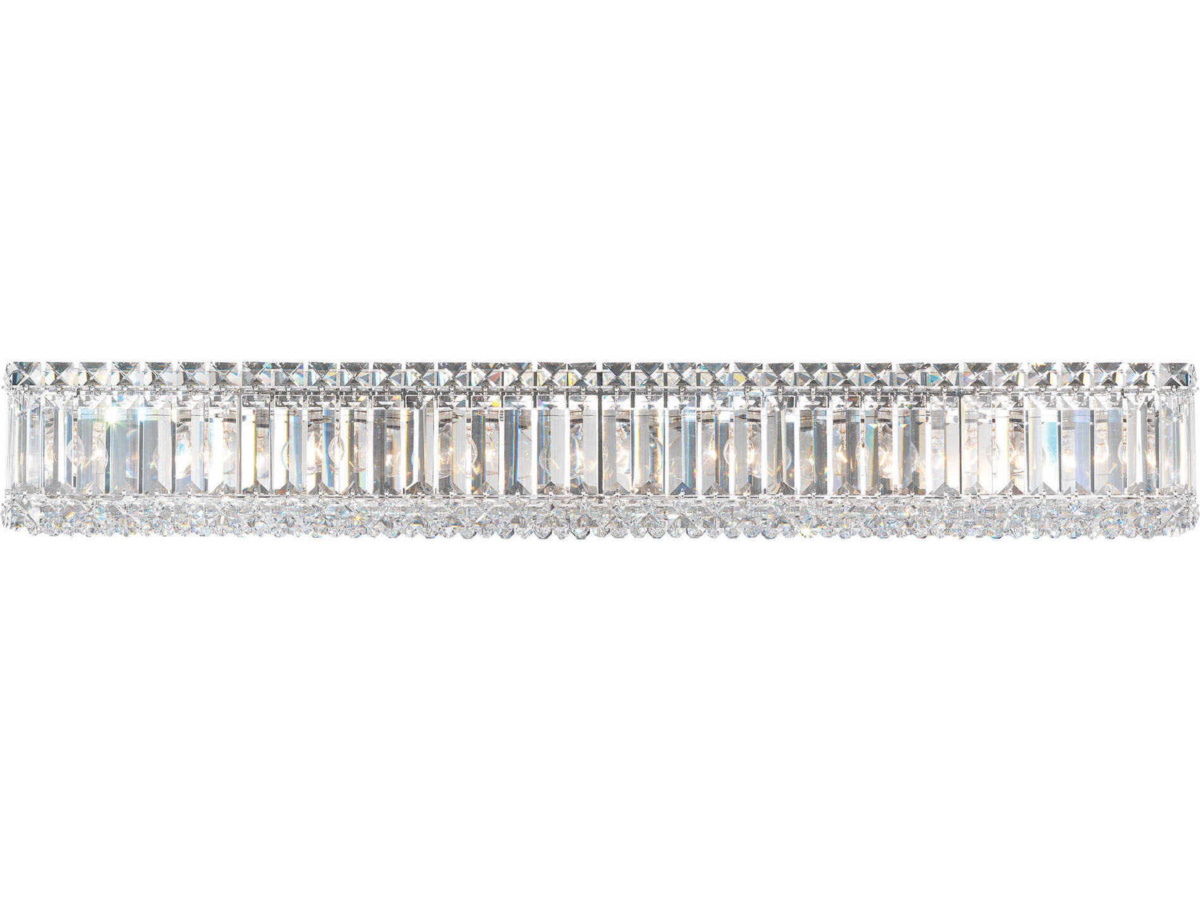 Quantum 9-Light Stainless Steel Crystal Vanity Light
