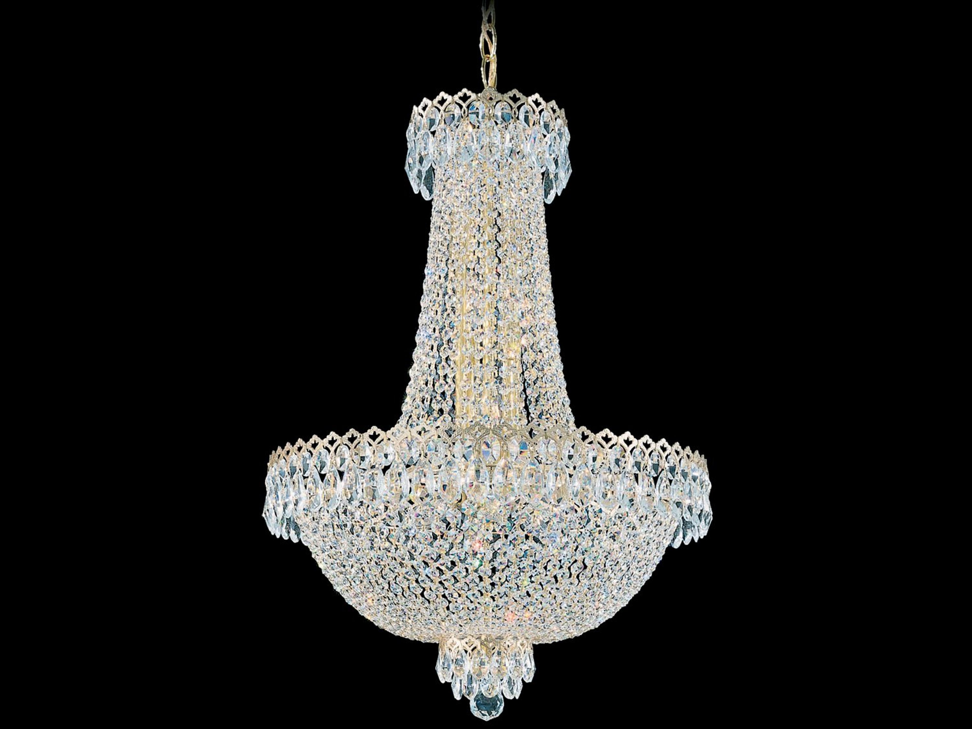 Schonbek Camelot 12-Light Gold Crystal Empire Chandelier