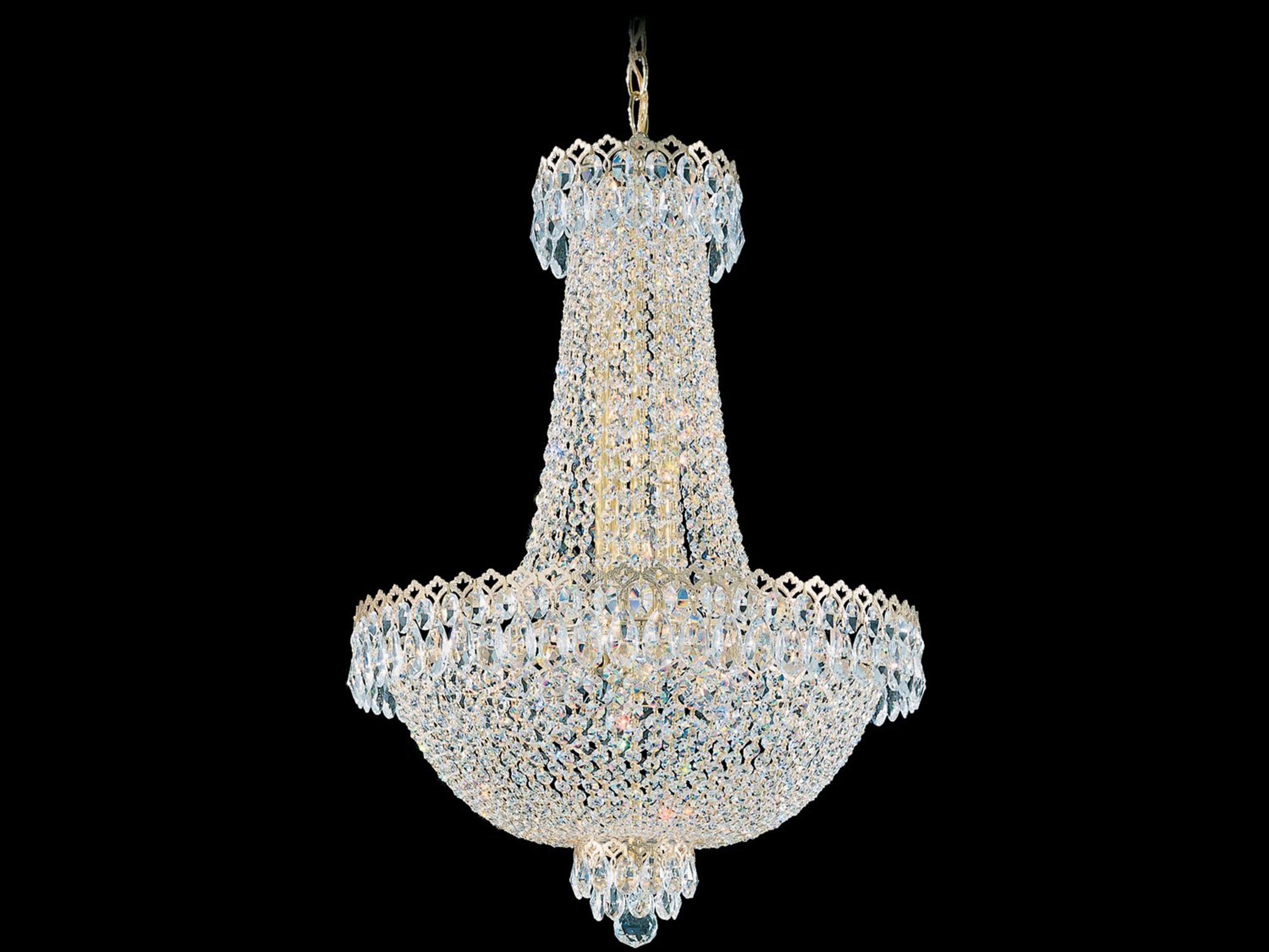 Schonbek Camelot 12-Light Gold Crystal Empire Chandelier