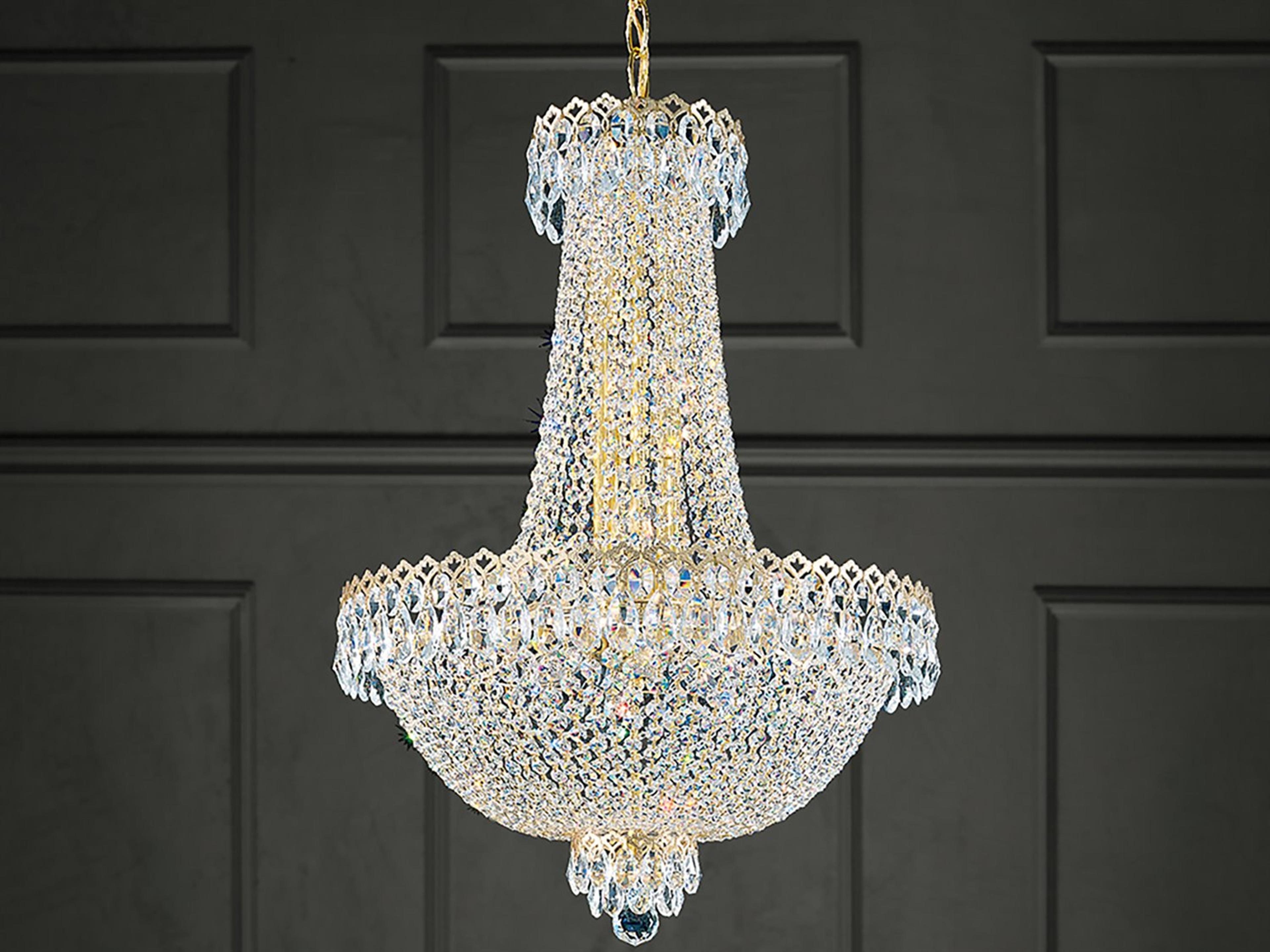 Schonbek Camelot 12-Light Gold Crystal Empire Chandelier