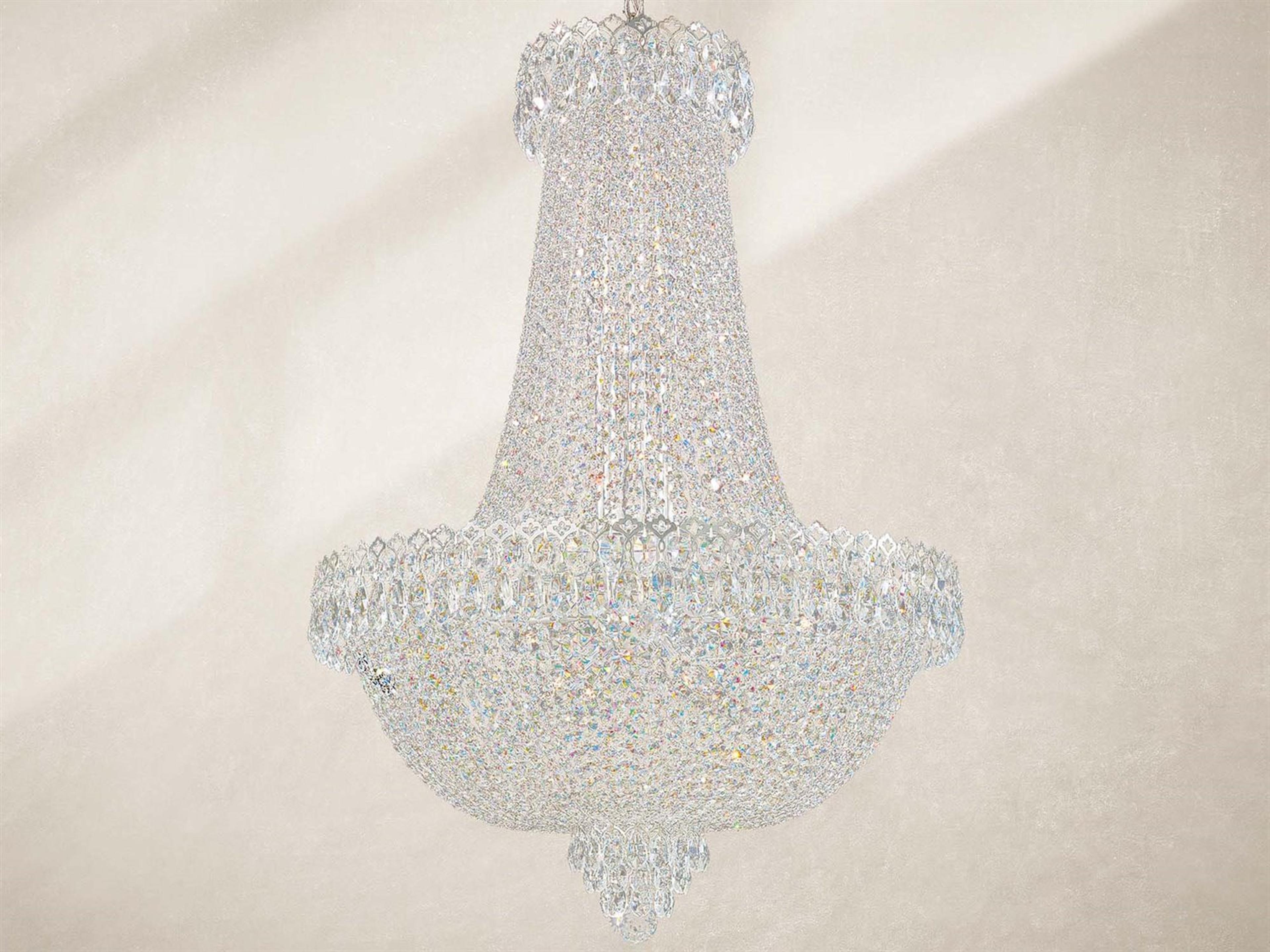 Schonbek Camelot 22-Light Silver Crystal Empire Chandelier