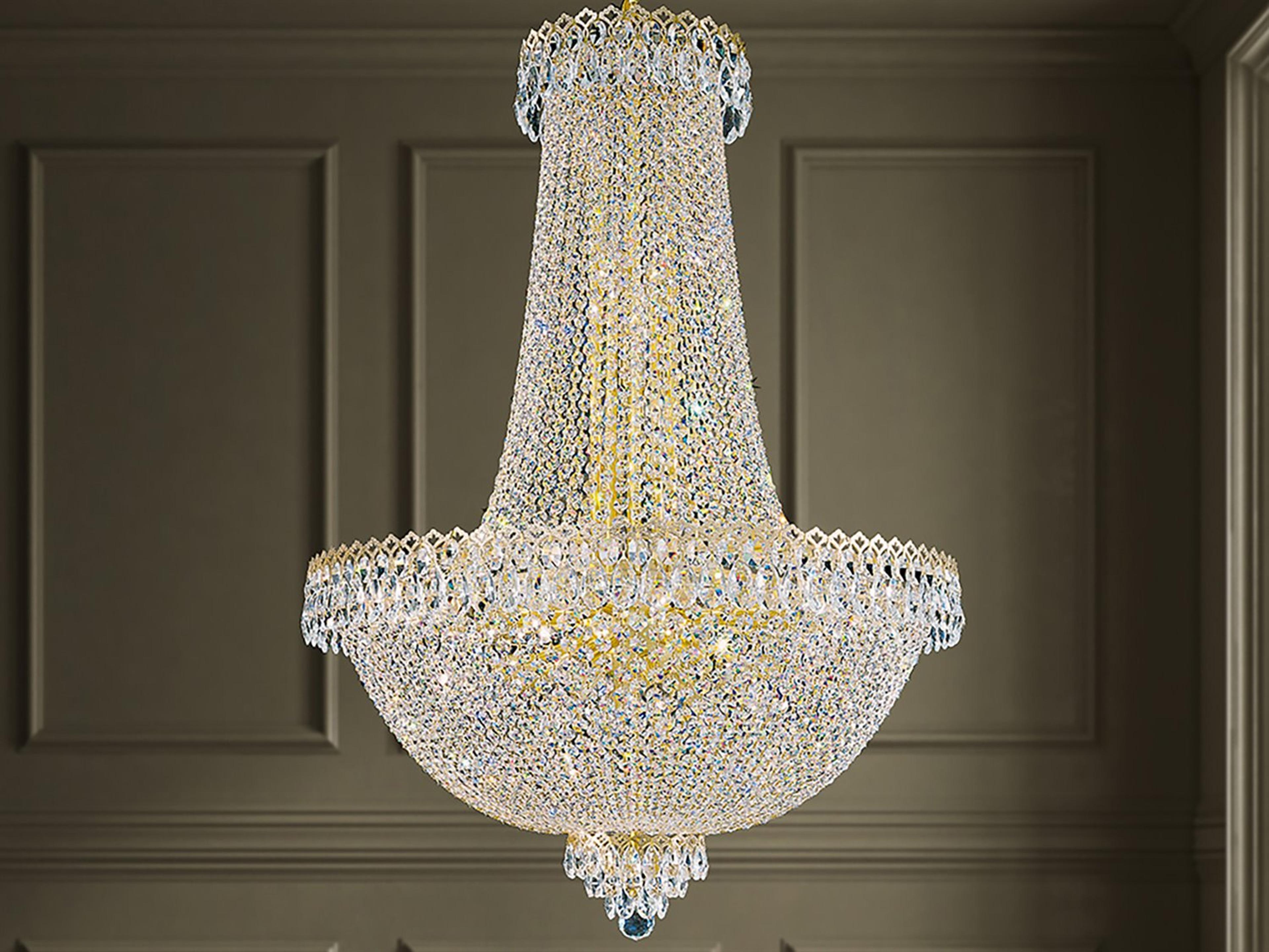 Schonbek Camelot 31-Light Gold Crystal Empire Chandelier