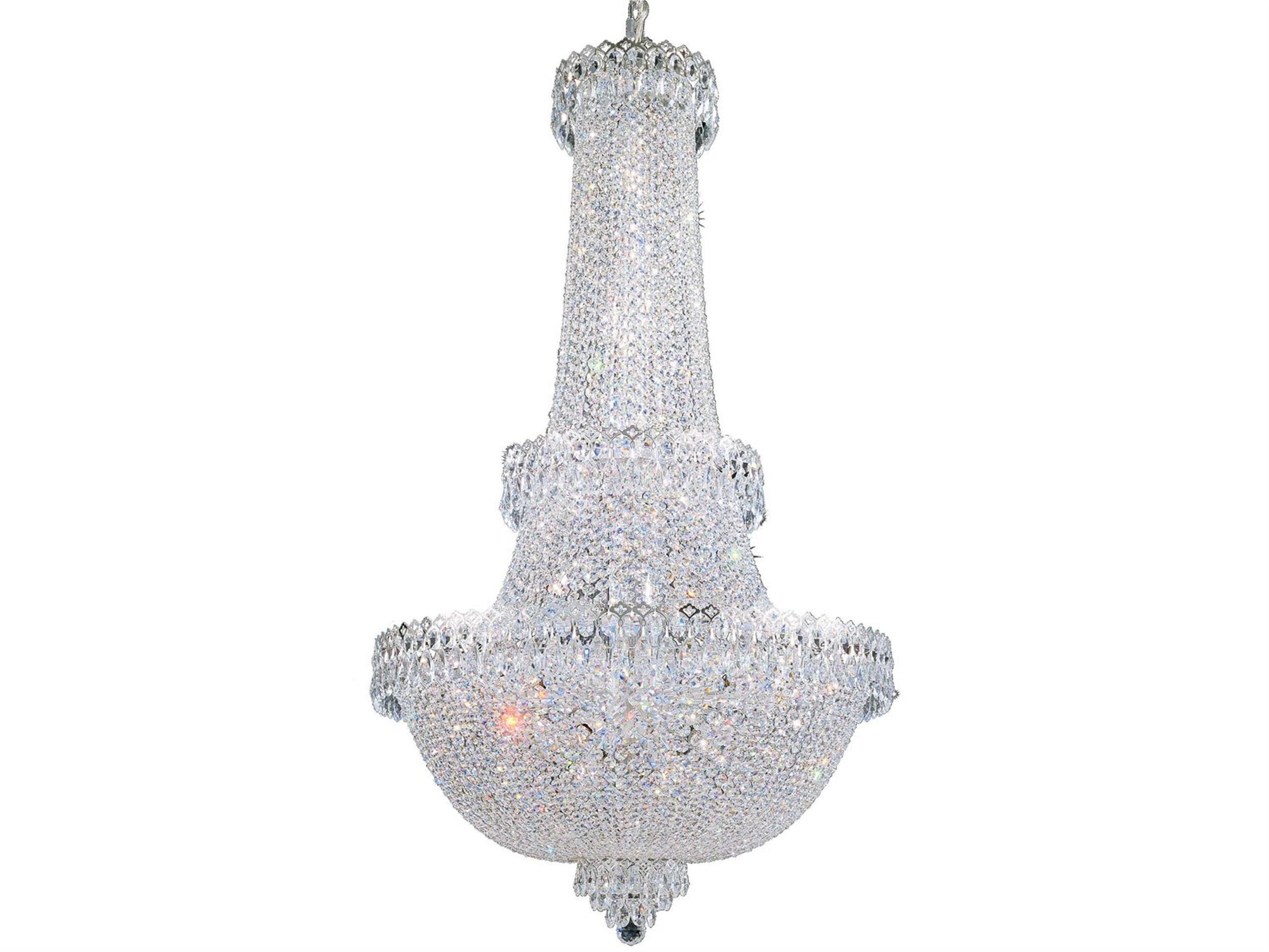 Camelot 41-Light Silver Crystal Empire Chandelier