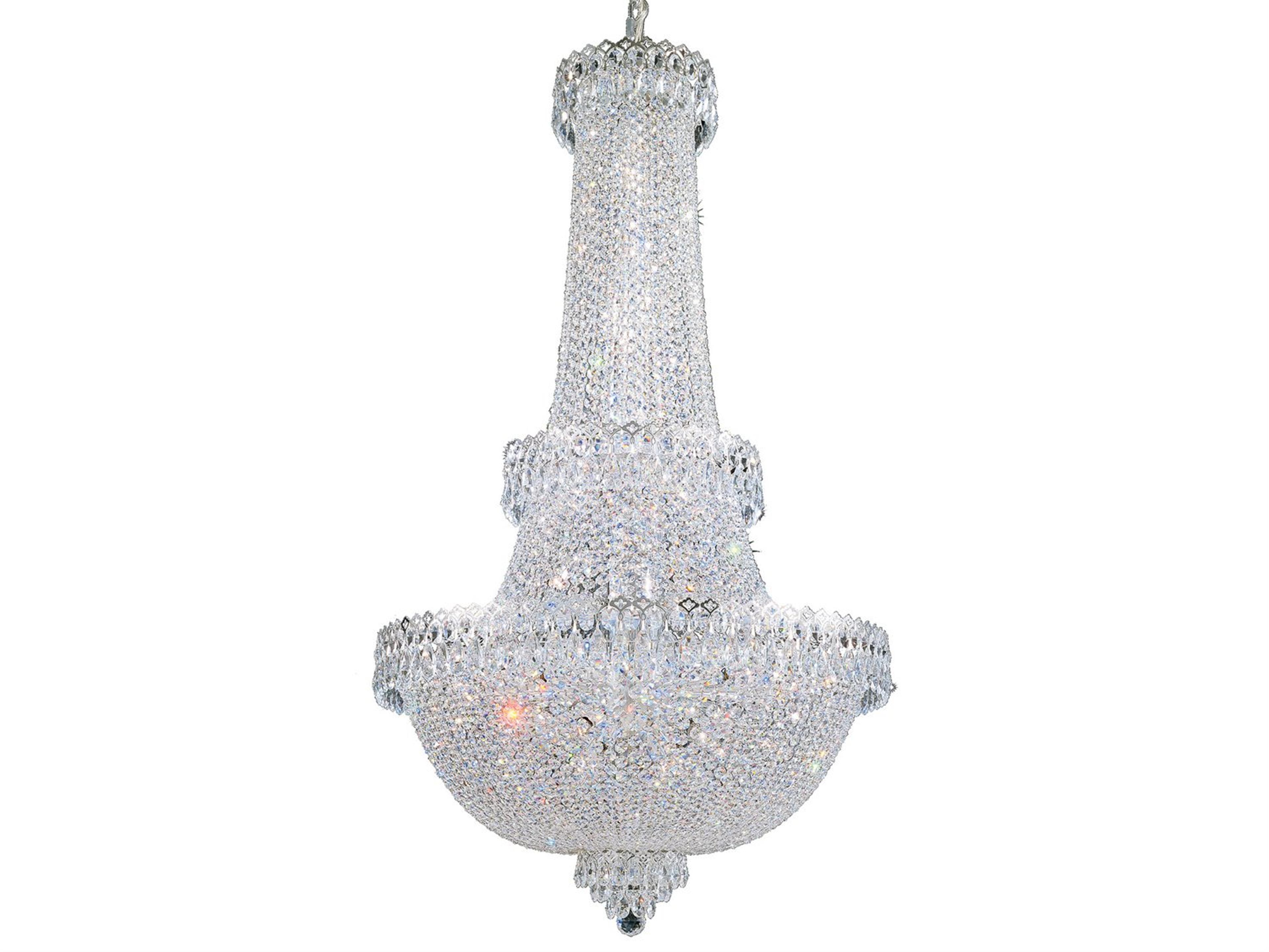Schonbek Camelot 41-Light Silver Crystal Empire Chandelier