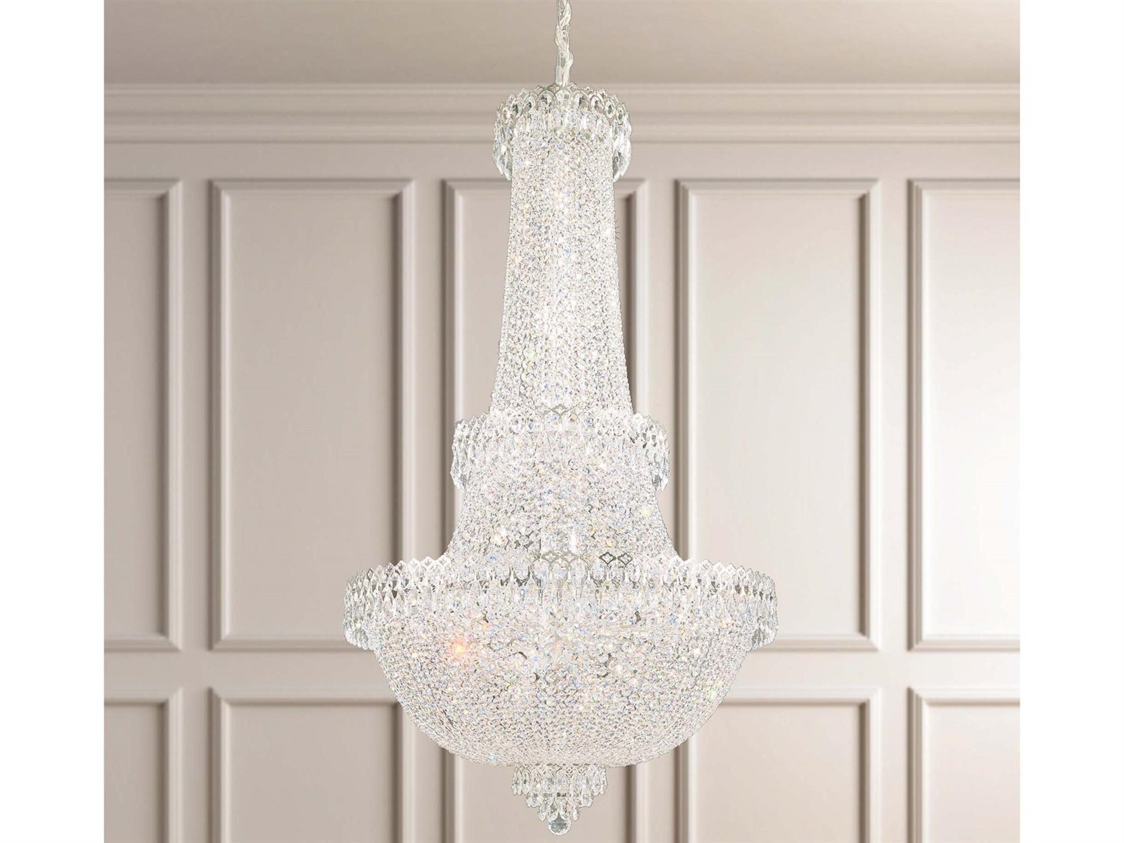 Schonbek Camelot 41-Light Silver Crystal Empire Chandelier