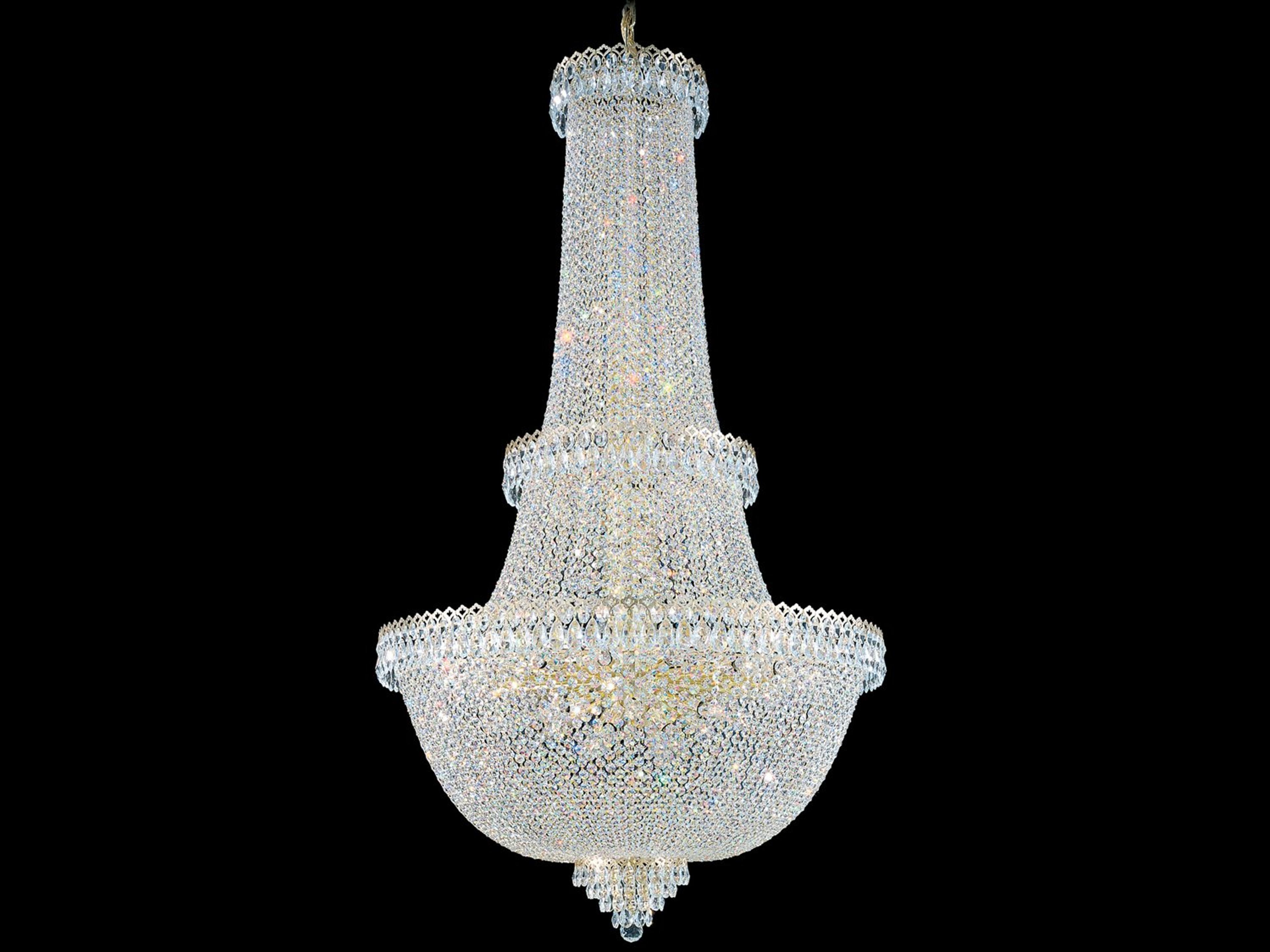 Camelot 57-Light Gold Crystal Empire Chandelier